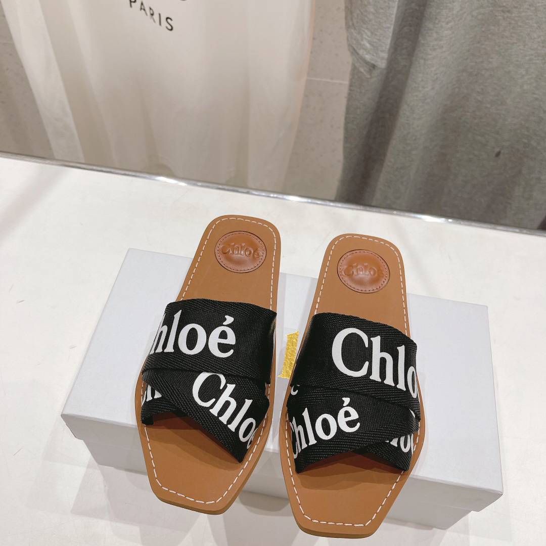 Chloe Woody Cloth Mules - DopestKickz