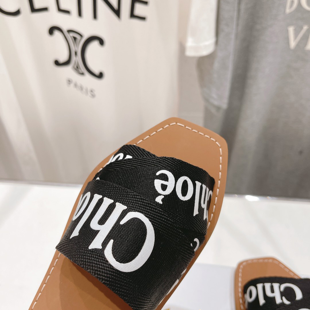 Chloe Woody Cloth Mules - DopestKickz