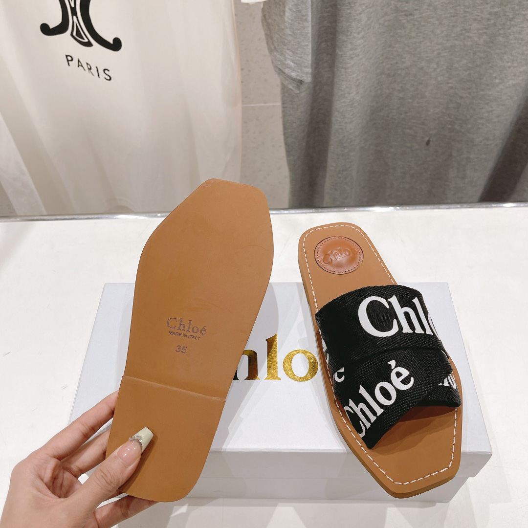 Chloe Woody Cloth Mules - DopestKickz