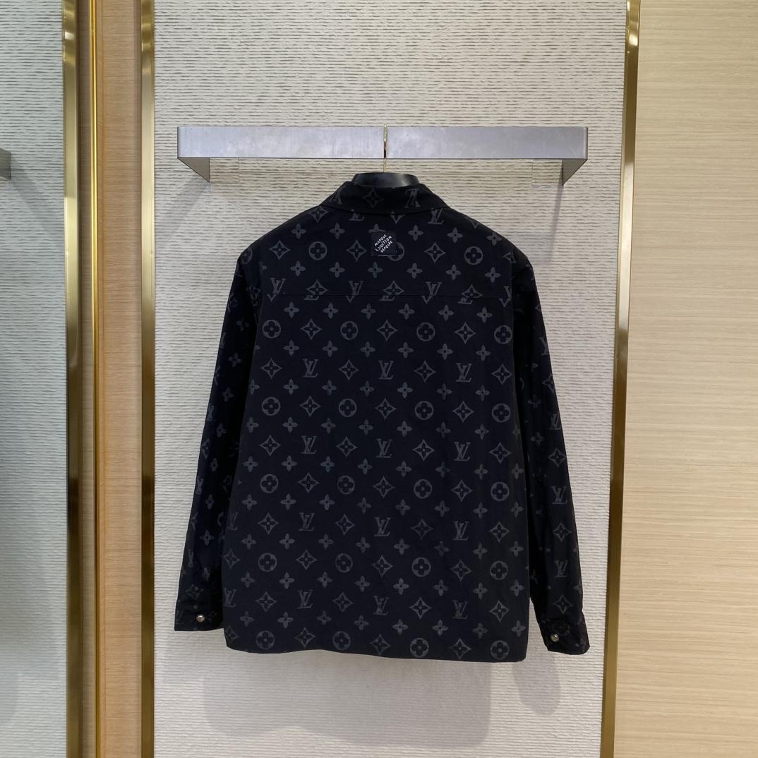 Louis Vuitton Monogram Moire Jacquard Silk Overshirt   1AGTGR - DopestKickz