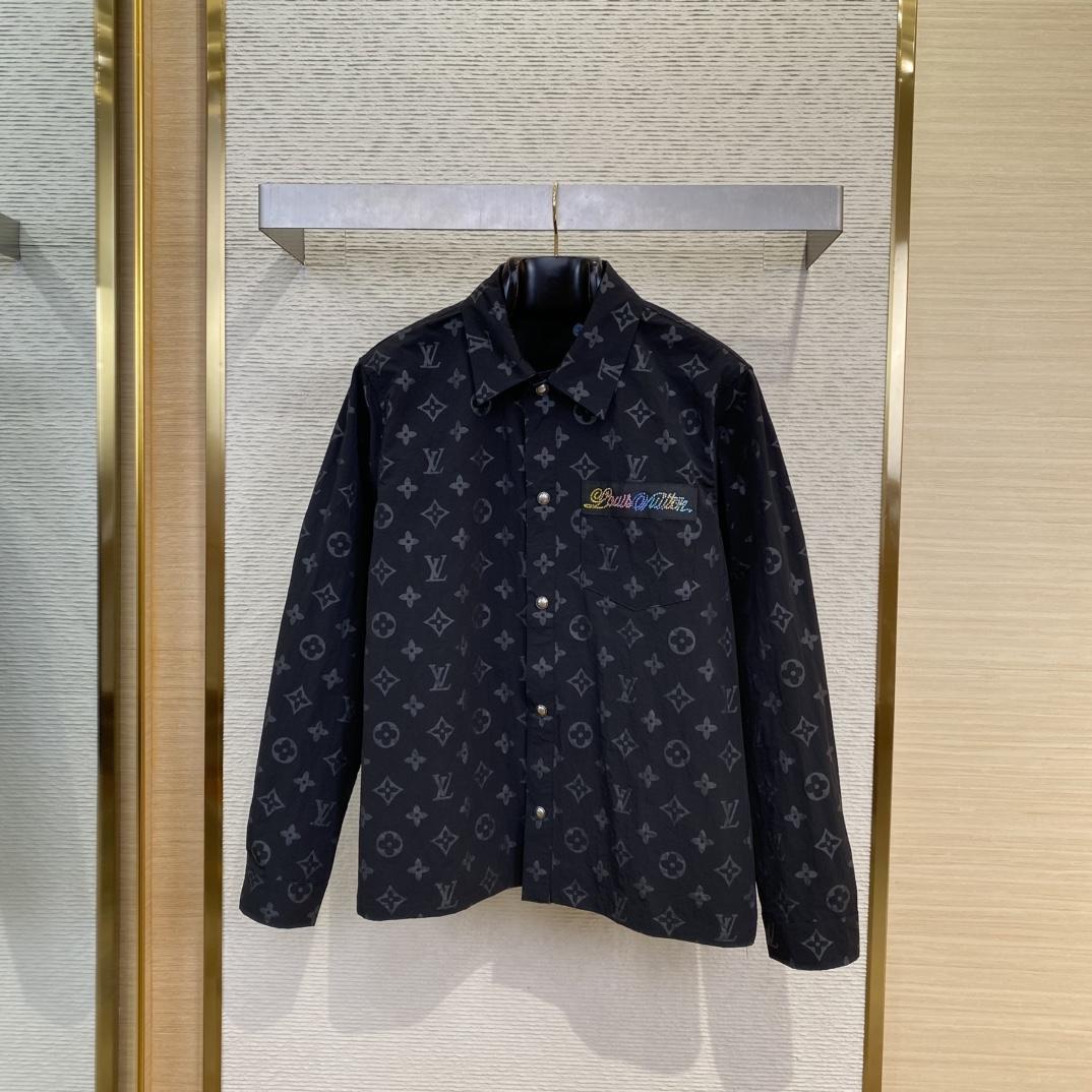 Louis Vuitton Monogram Moire Jacquard Silk Overshirt   1AGTGR - DopestKickz