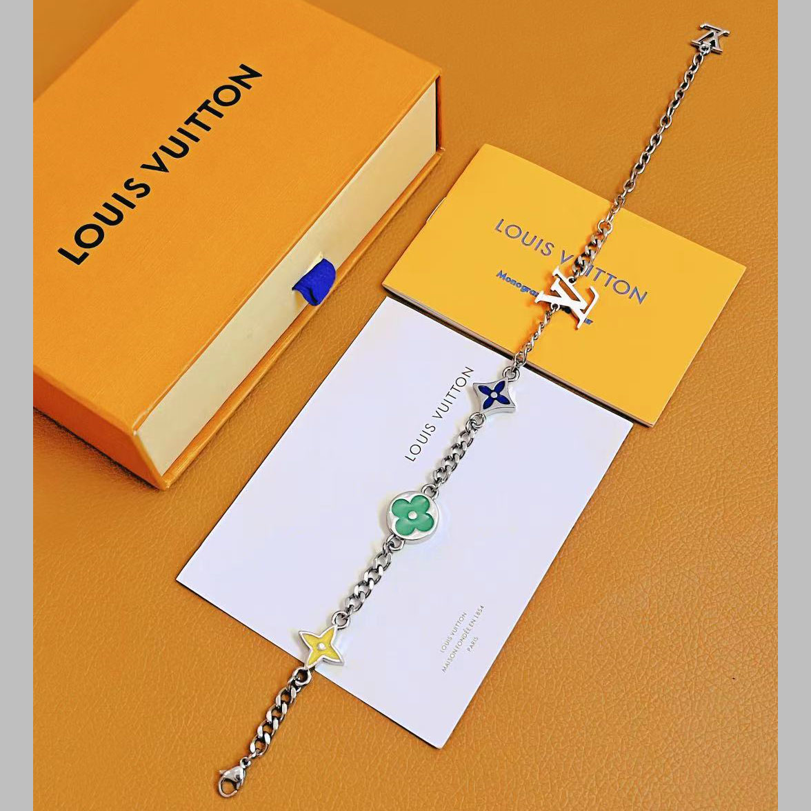 Louis Vuitton Monogram Row Bracelet  M1599A - DopestKickz