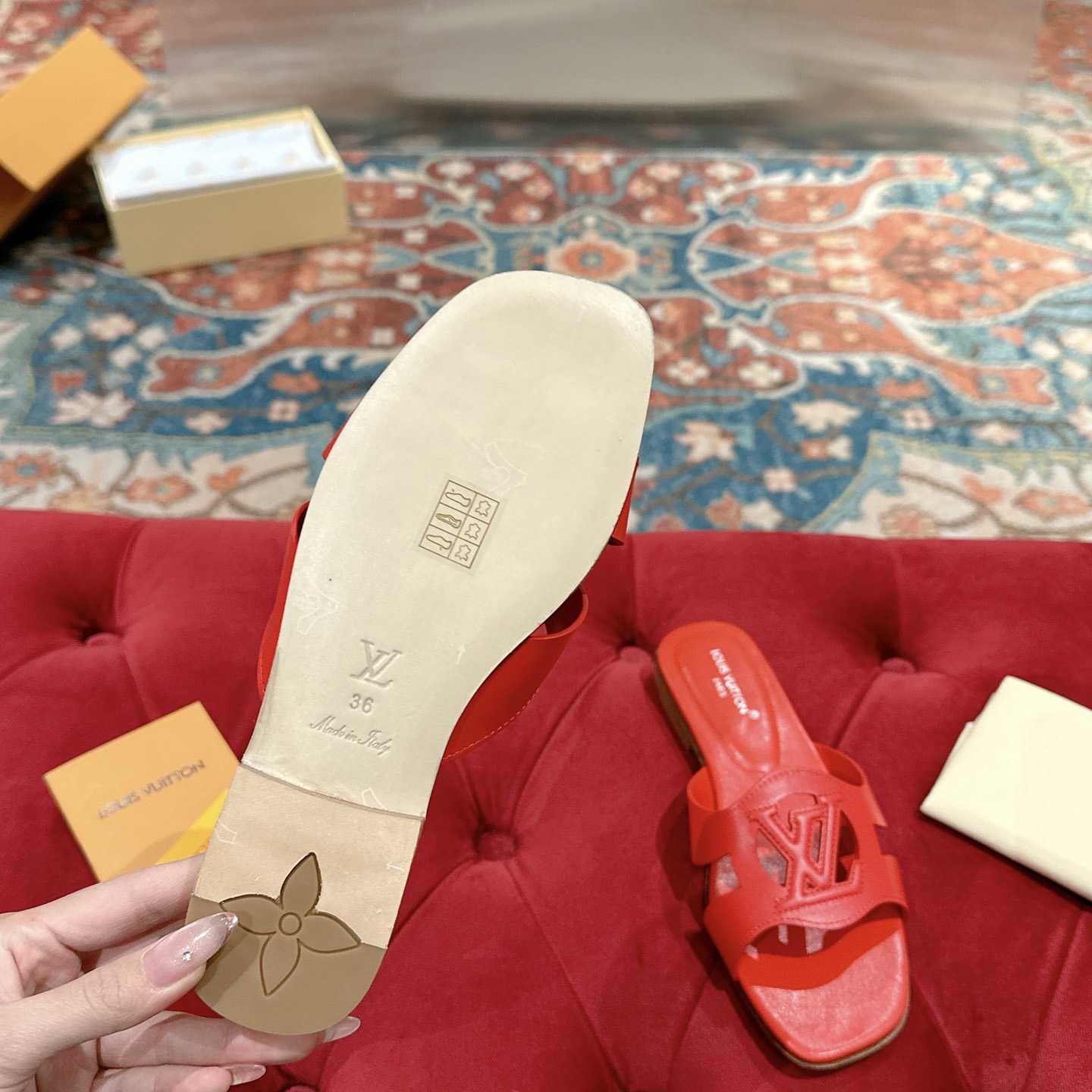 Louis Vuitton LV Isola Flat Mule - DopestKickz