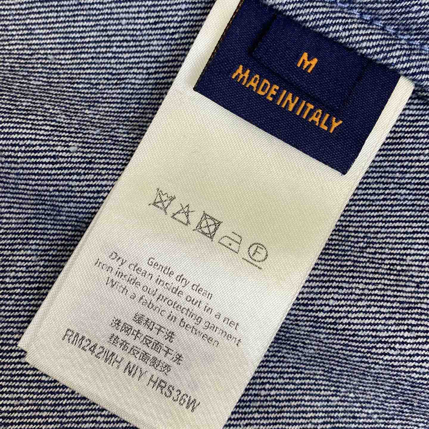 Louis Vuitton Printed Short-Sleeved Denim Shirt   1AFVQL - DopestKickz