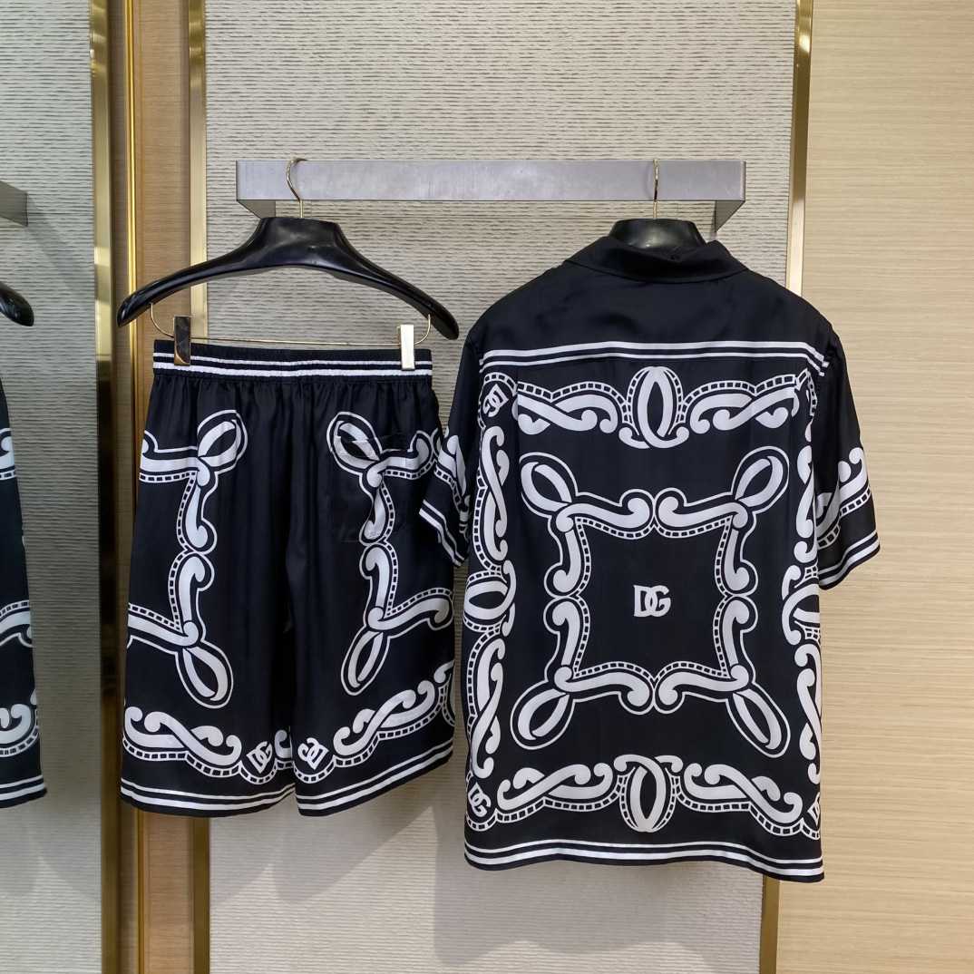 Dolce & Gabbana Batik  Silk Shirt And Shorts With Bandanna Print  - DopestKickz