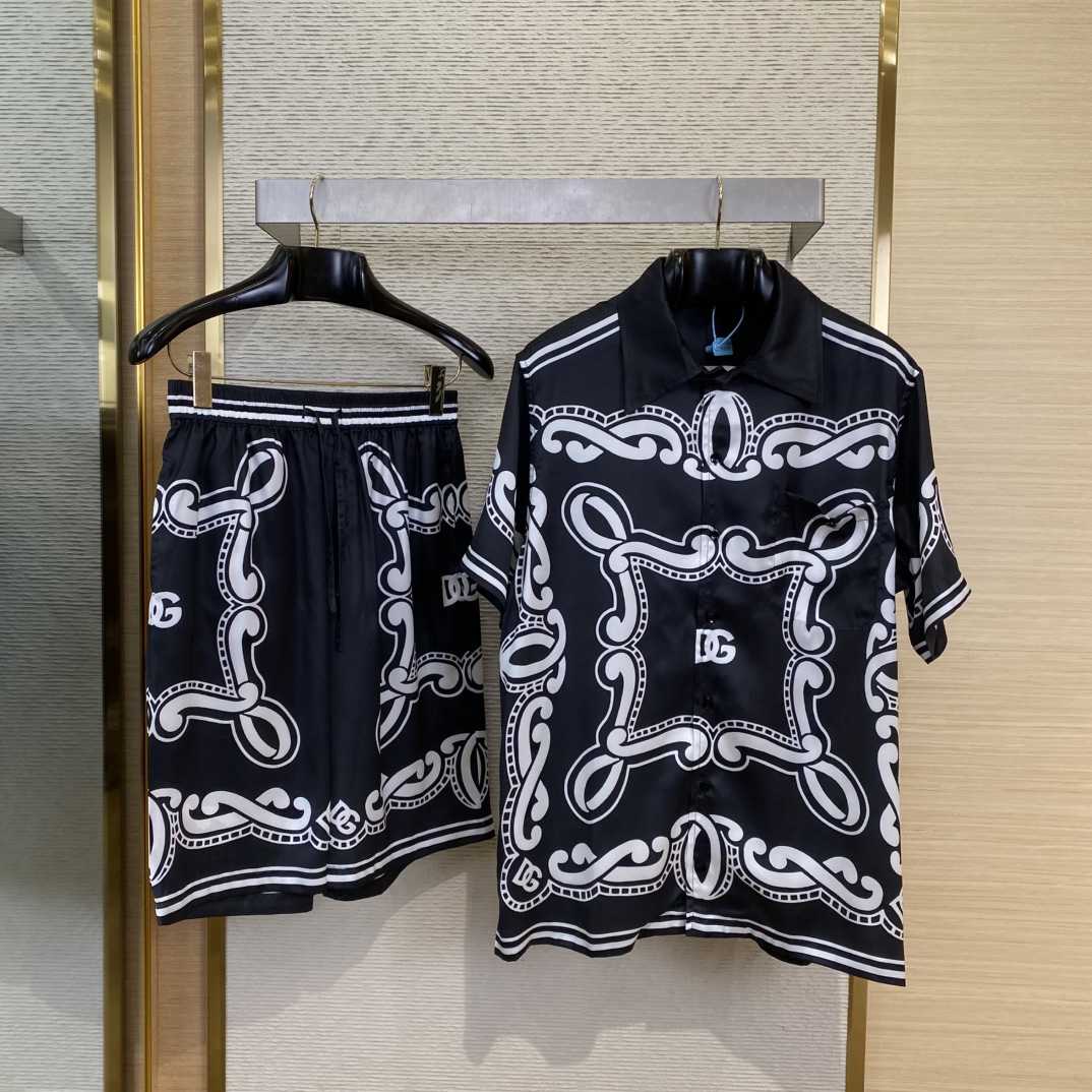 Dolce & Gabbana Batik  Silk Shirt And Shorts With Bandanna Print  - DopestKickz