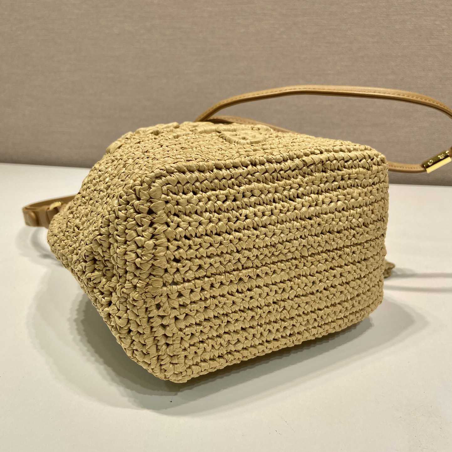 Prada Crochet And Leather Mini-bucket Bag - DopestKickz