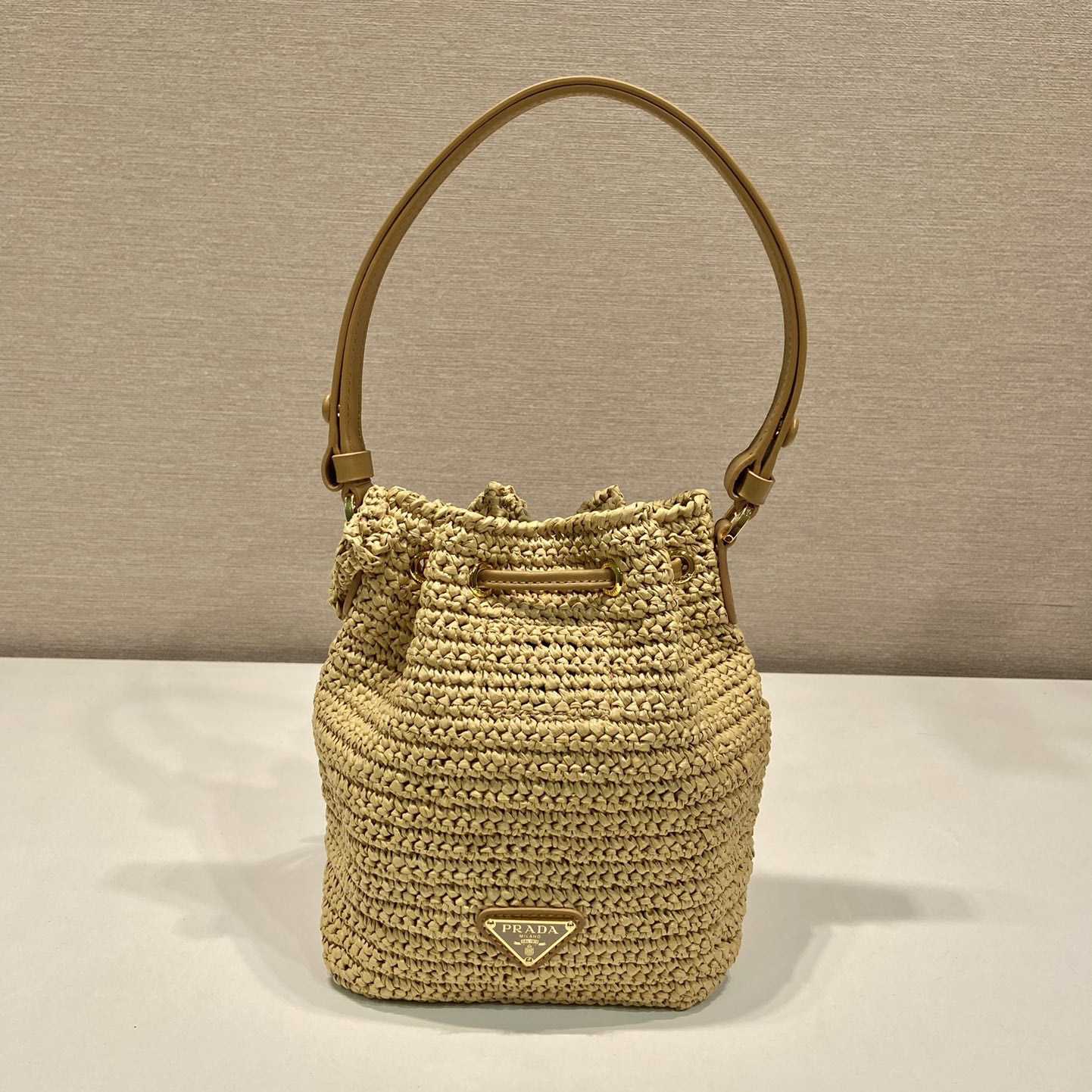 Prada Crochet And Leather Mini-bucket Bag - DopestKickz