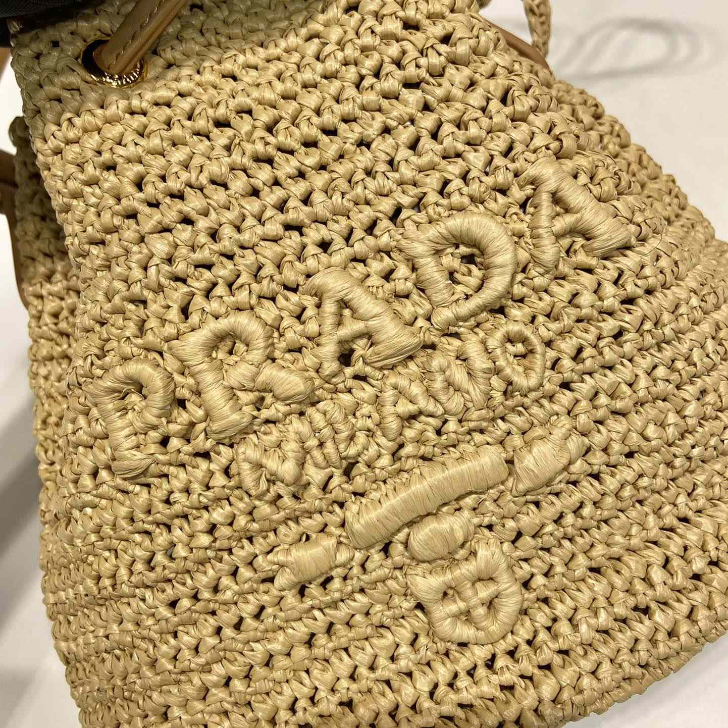 Prada Crochet And Leather Mini-bucket Bag - DopestKickz