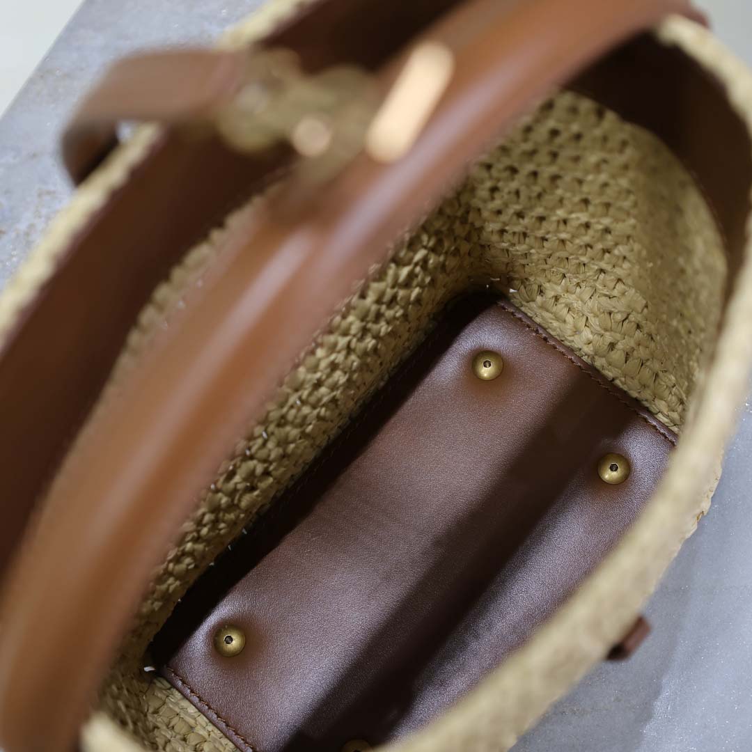 Saint Laurent Le 37 Mini In Raffia - DopestKickz