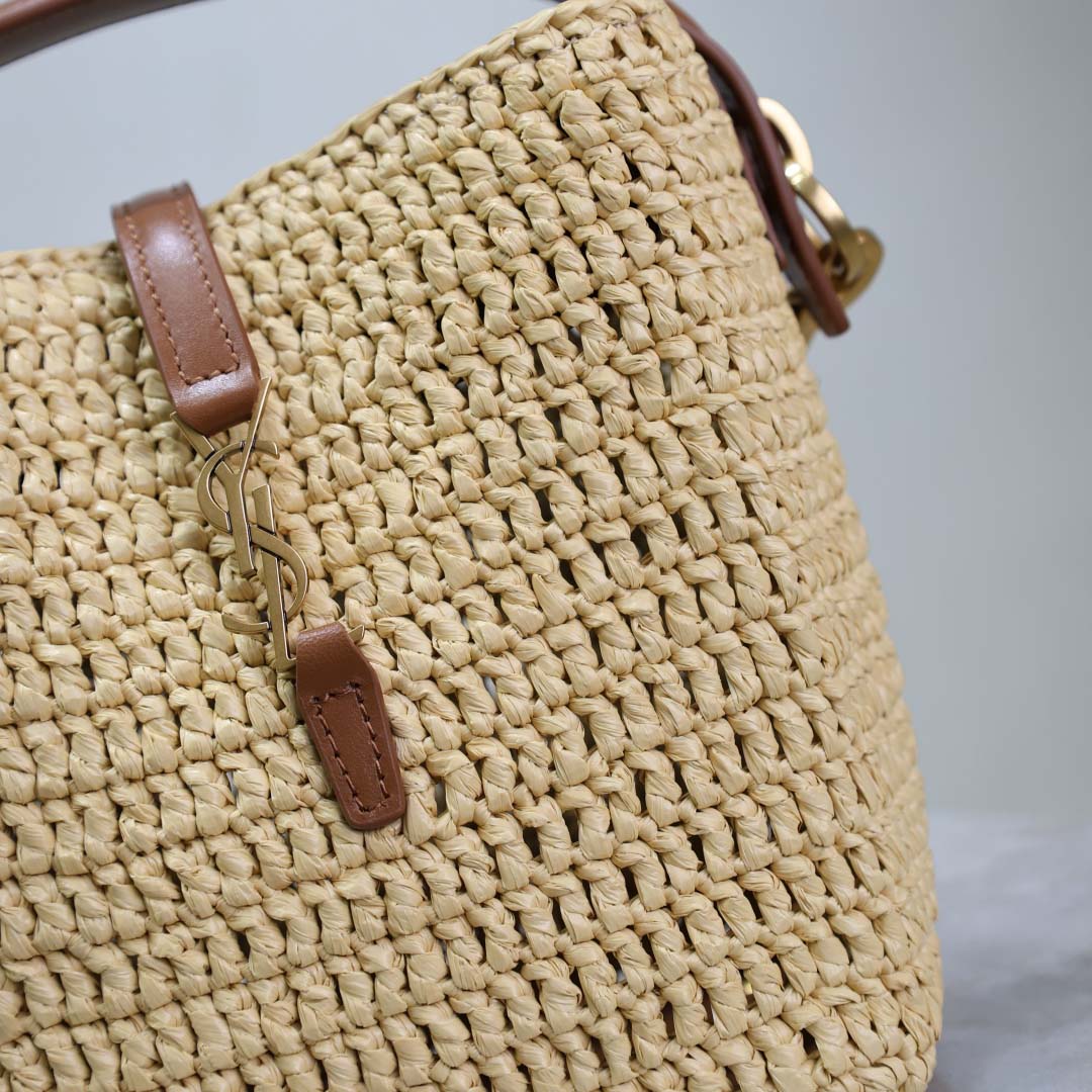 Saint Laurent Le 37 Mini In Raffia - DopestKickz