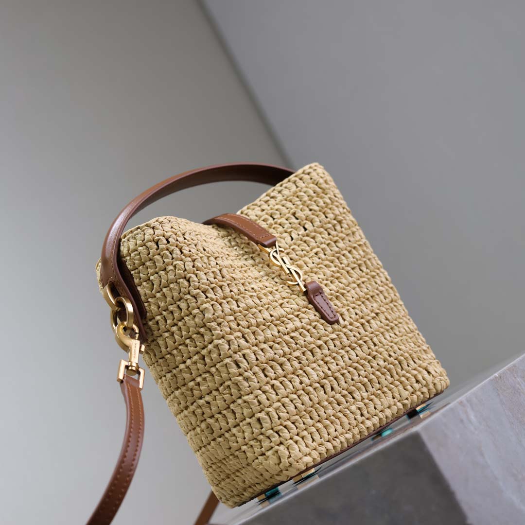Saint Laurent Le 37 Mini In Raffia - DopestKickz