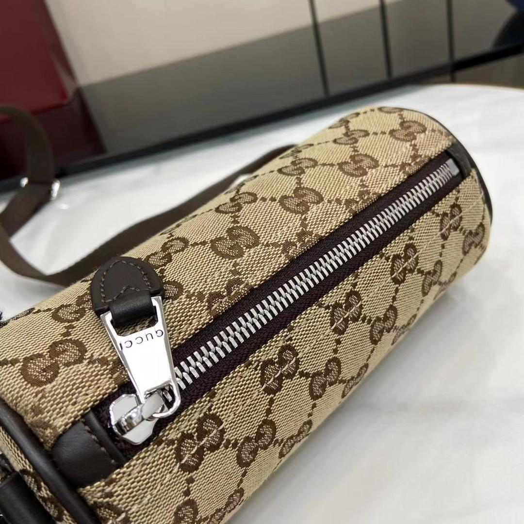 Gucci GG Canvas Mini Cylinder Bag - DopestKickz