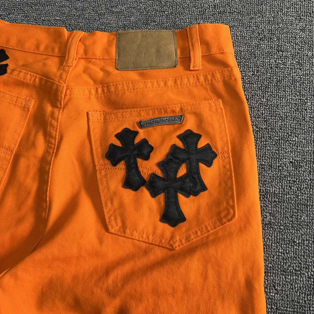 Chrome Hearts x Off-White Cross Denim 'Orange' - DopestKickz