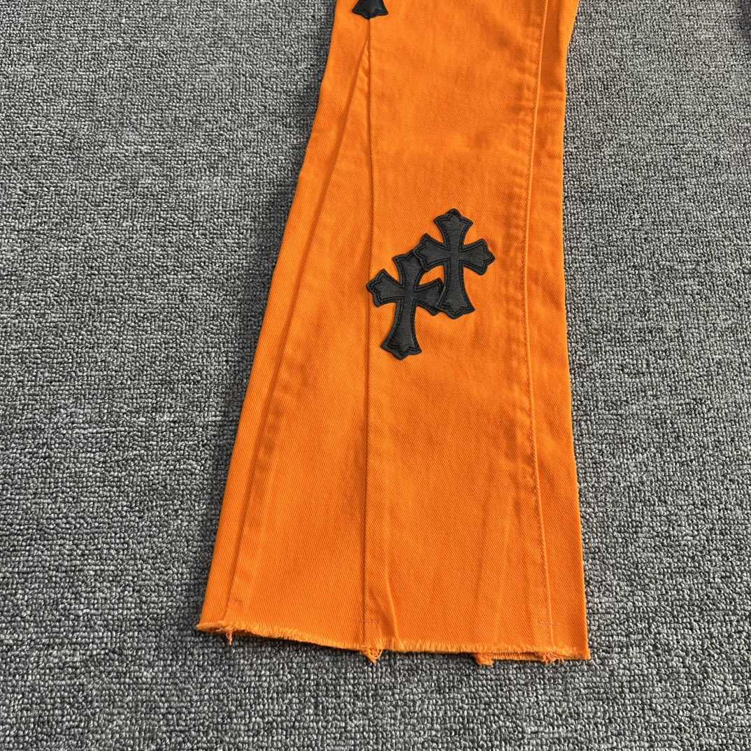 Chrome Hearts x Off-White Cross Denim 'Orange' - DopestKickz