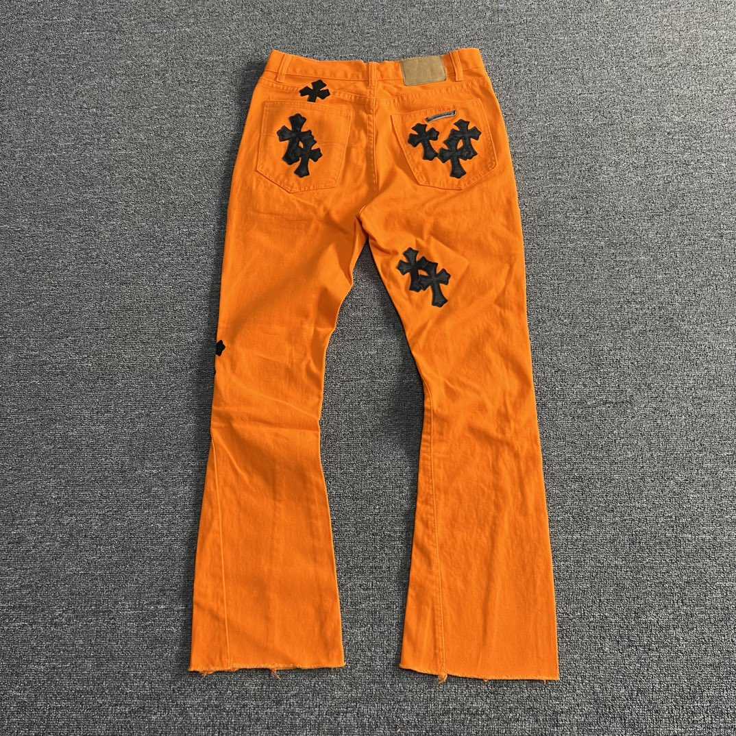 Chrome Hearts x Off-White Cross Denim 'Orange' - DopestKickz