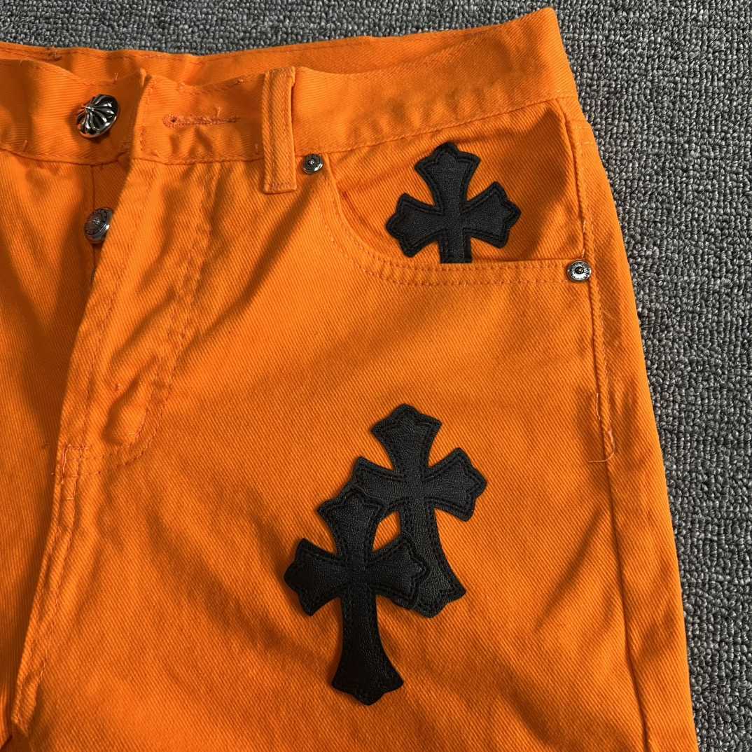 Chrome Hearts x Off-White Cross Denim 'Orange' - DopestKickz