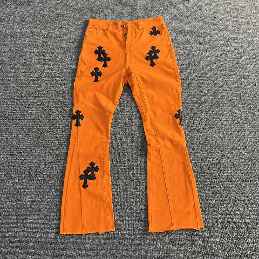 Chrome Hearts x Off-White Cross Denim 'Orange' - DopestKickz
