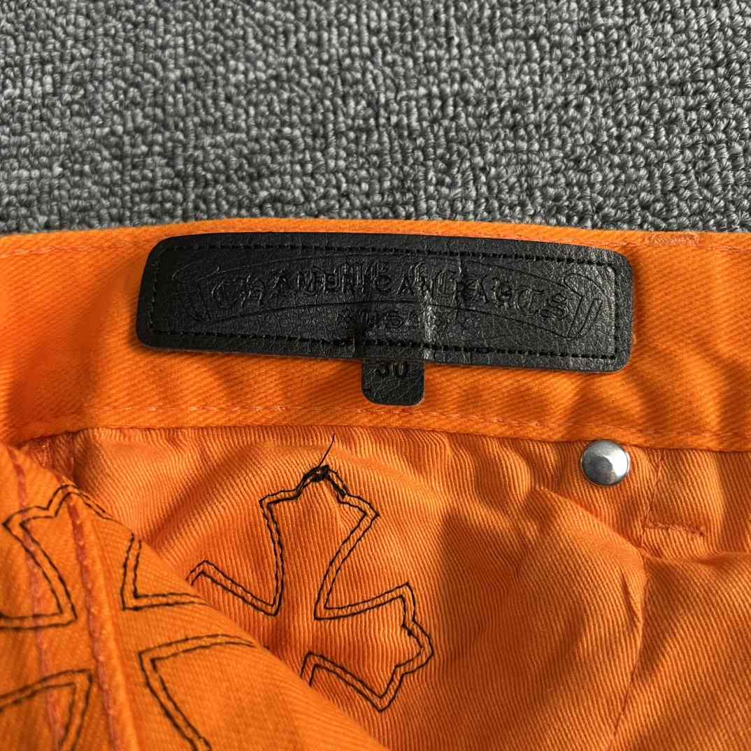 Chrome Hearts x Off-White Cross Denim 'Orange' - DopestKickz
