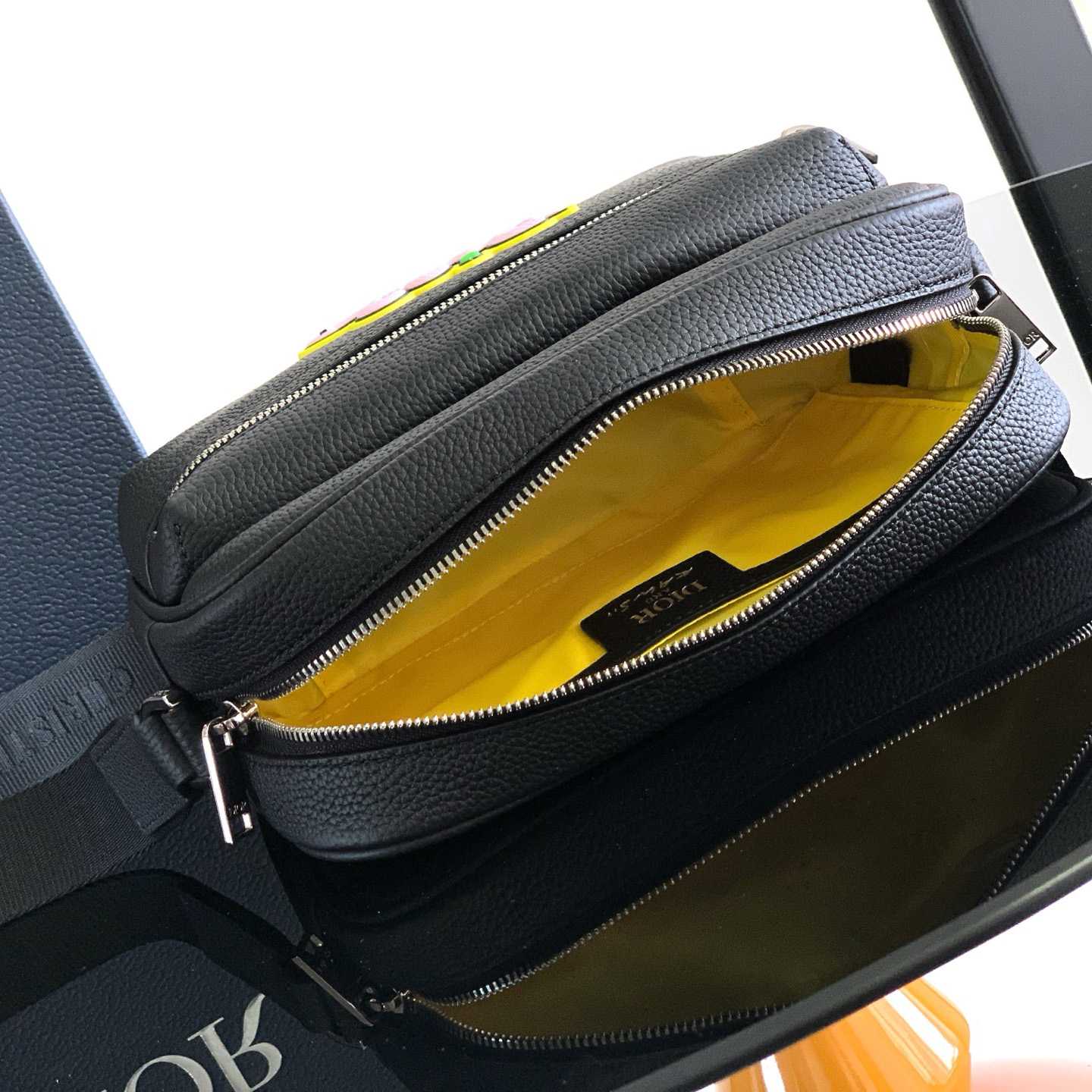 Dior And Kaws Mini Rider 2.0 Zipped Messenger Bag   - DopestKickz