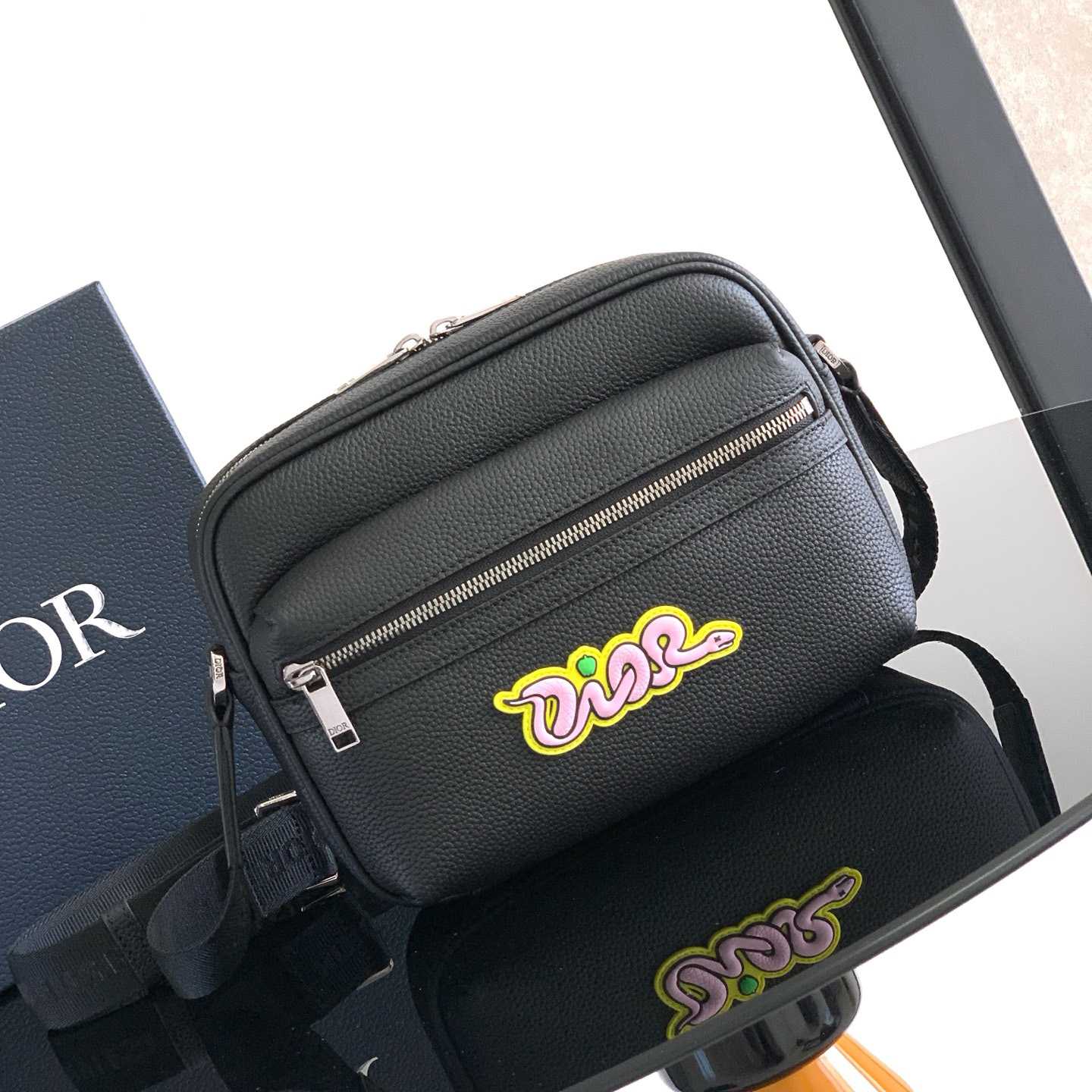 Dior And Kaws Mini Rider 2.0 Zipped Messenger Bag   - DopestKickz