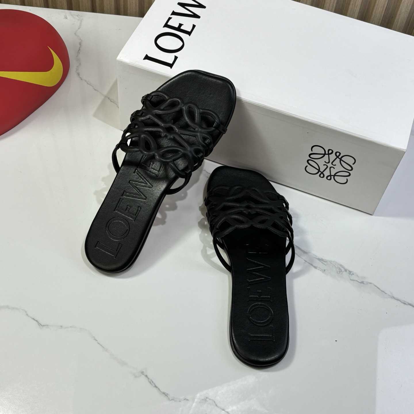 Loewe Petal Anagram Slide In Soft Calfskin - DopestKickz