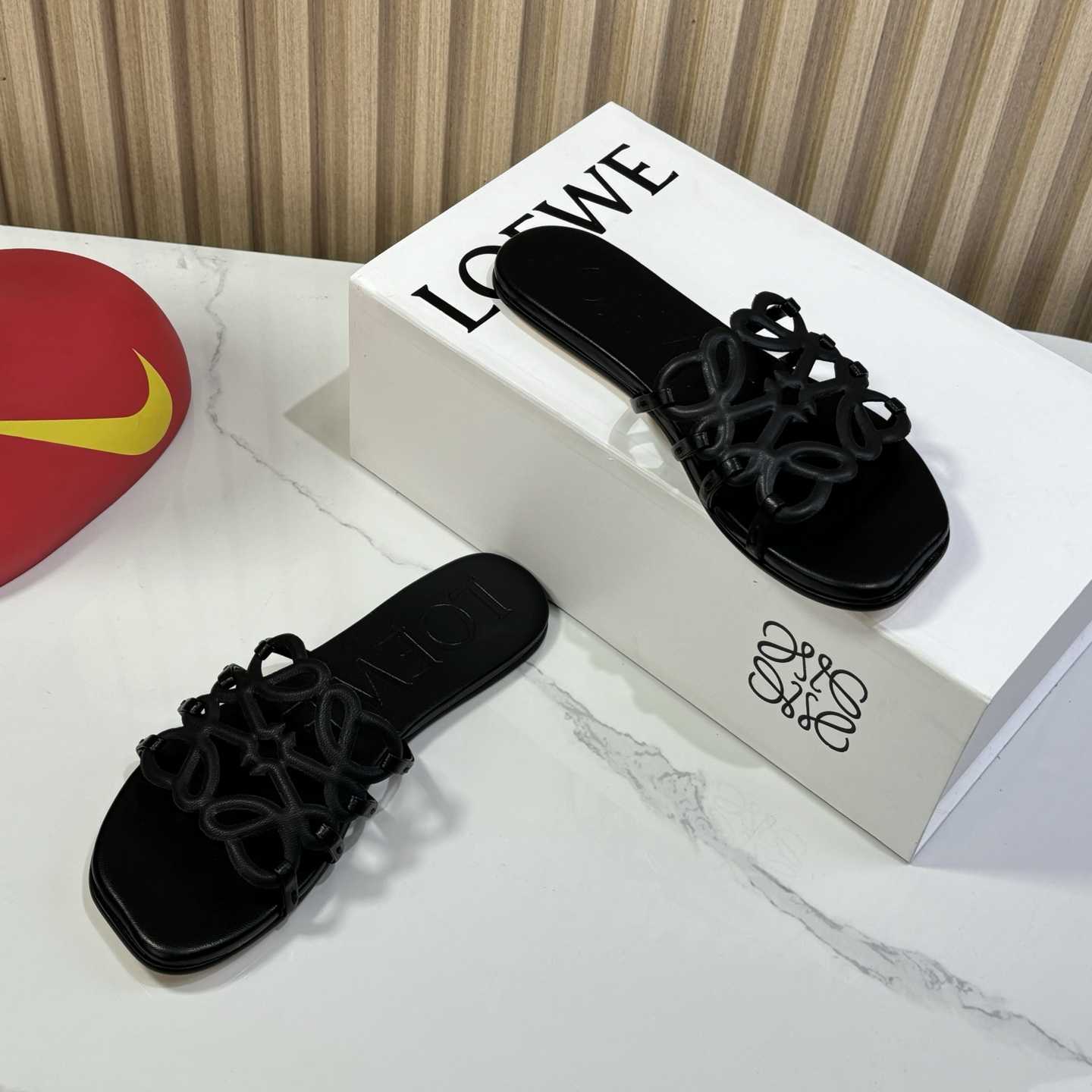 Loewe Petal Anagram Slide In Soft Calfskin - DopestKickz