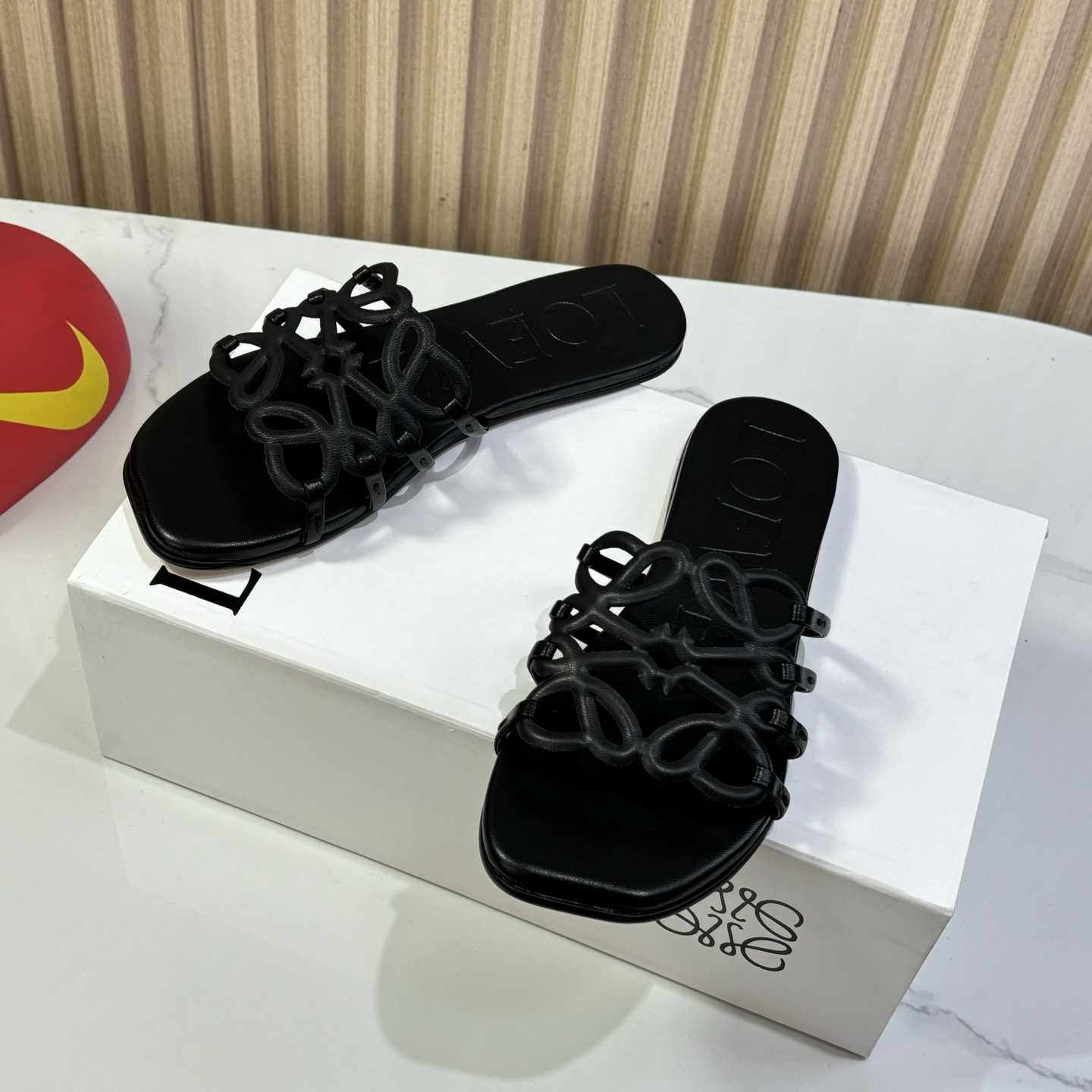 Loewe Petal Anagram Slide In Soft Calfskin - DopestKickz