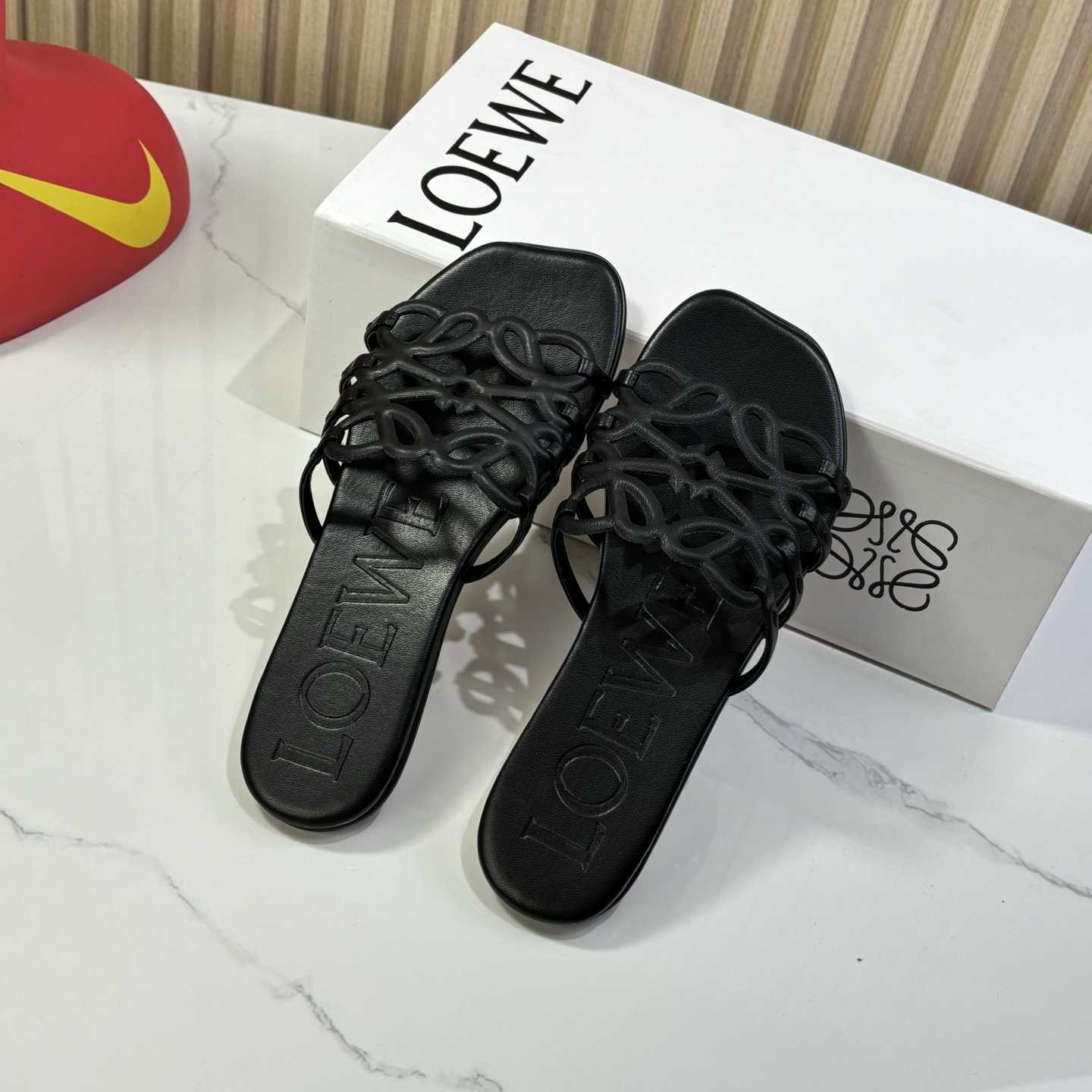 Loewe Petal Anagram Slide In Soft Calfskin - DopestKickz