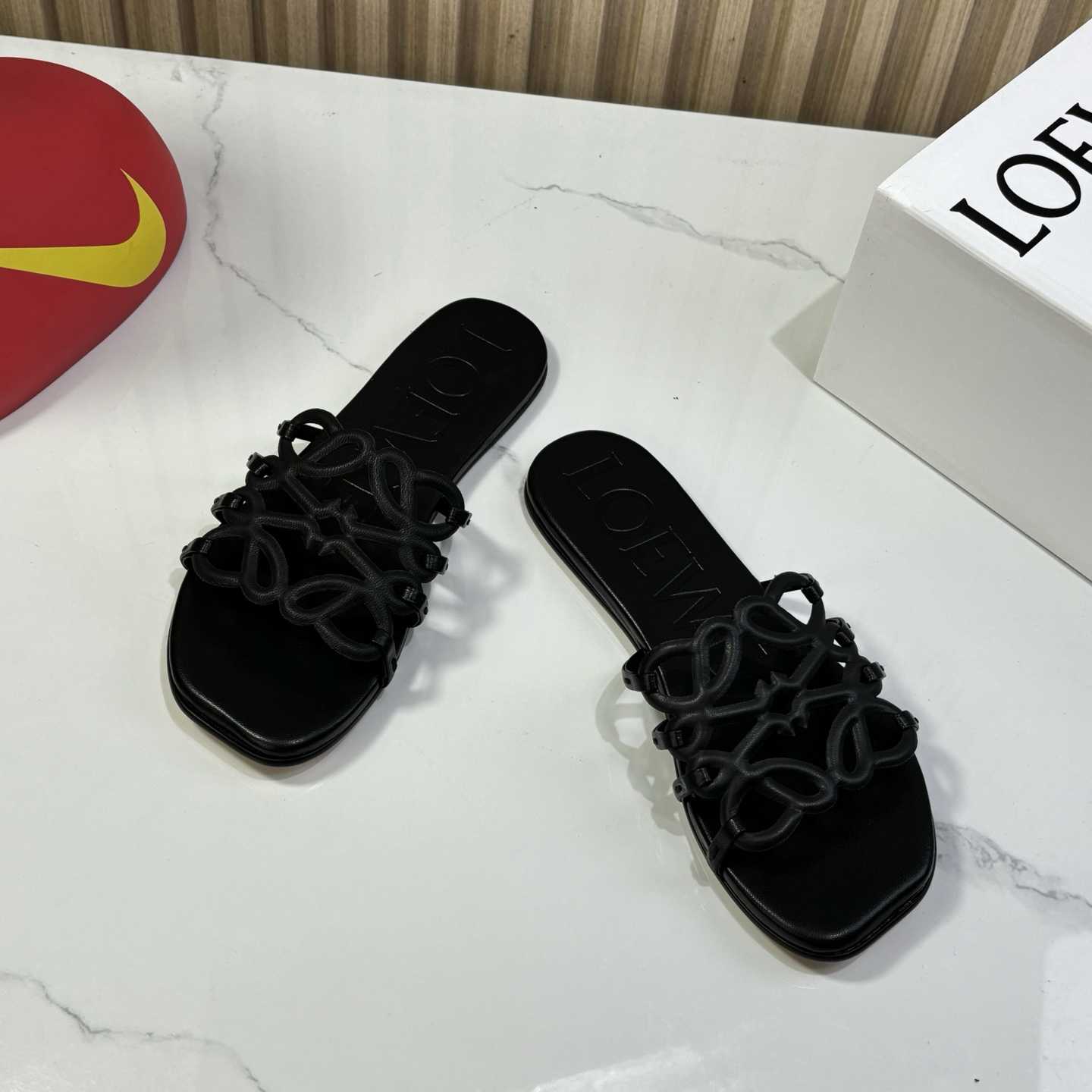 Loewe Petal Anagram Slide In Soft Calfskin - DopestKickz