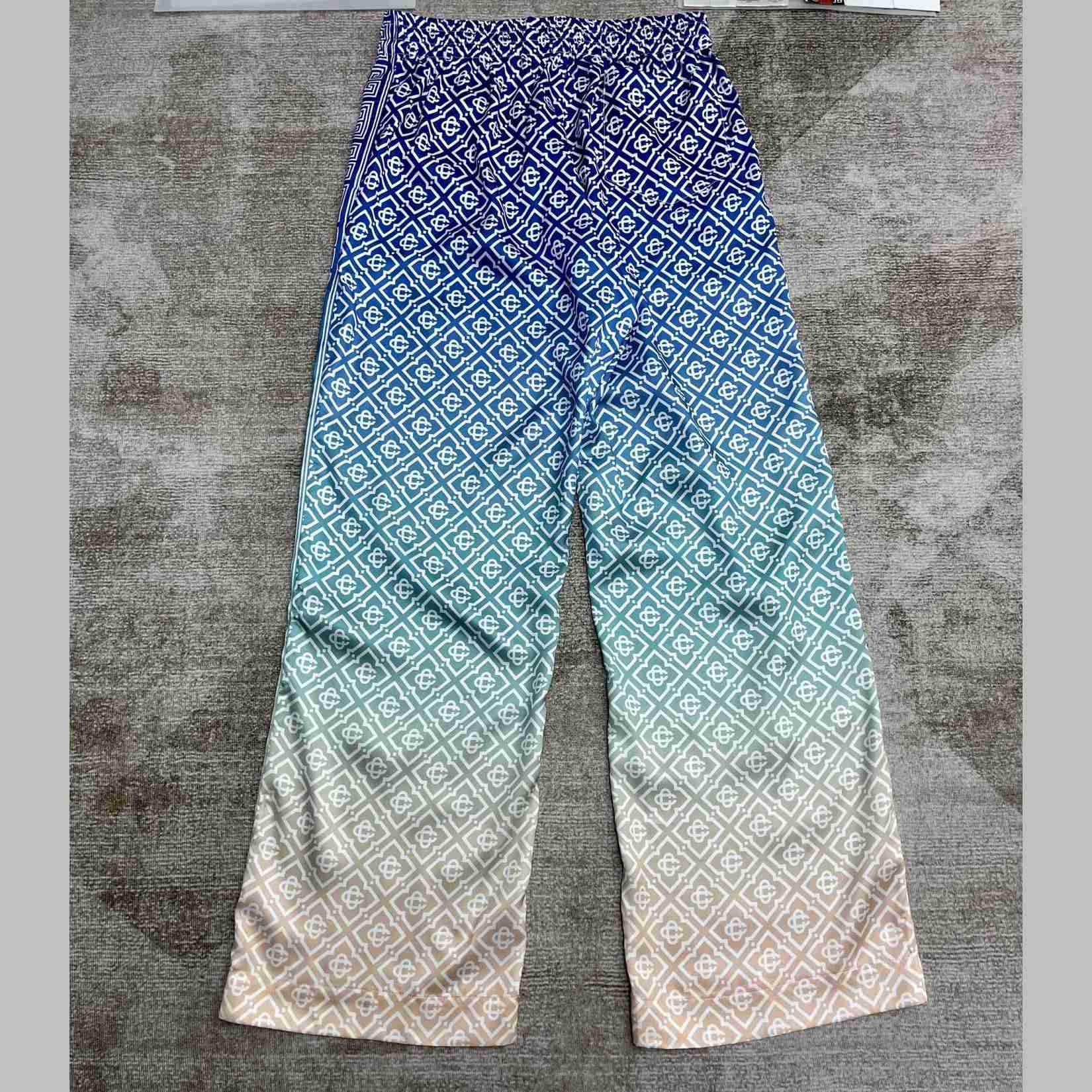 Casablanca Logo-monogrammed Dégradé Silk Trousers  CA3529 - DopestKickz