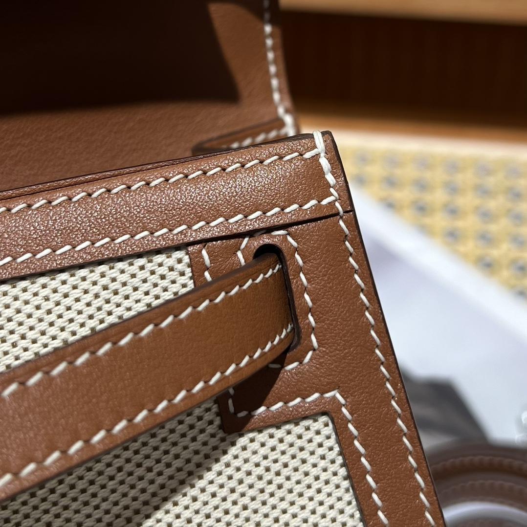 Hermes Vintage Toile & Barenia Kelly 25 - DopestKickz