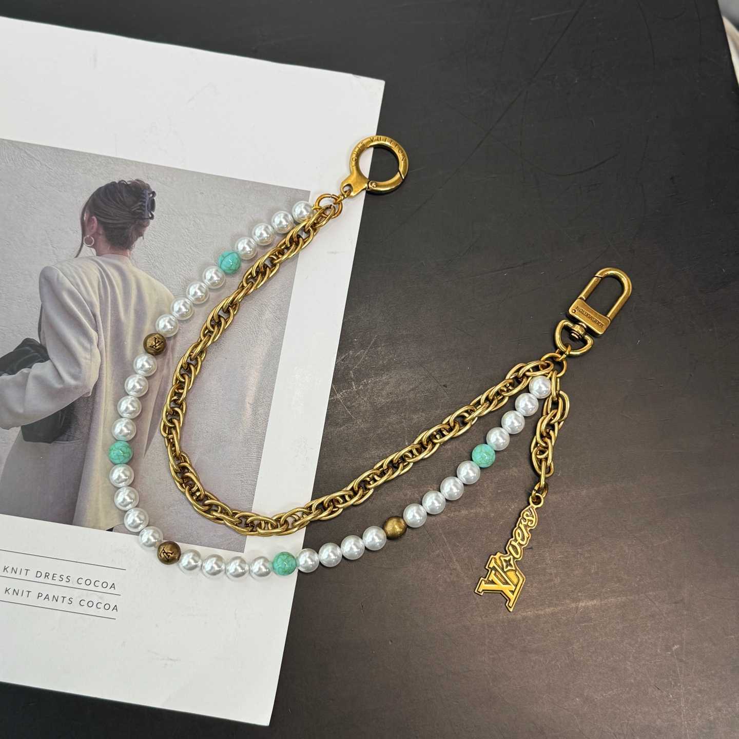 Louis Vuitton Pearls Chain Belt and Bag Charm   M02097 - DopestKickz