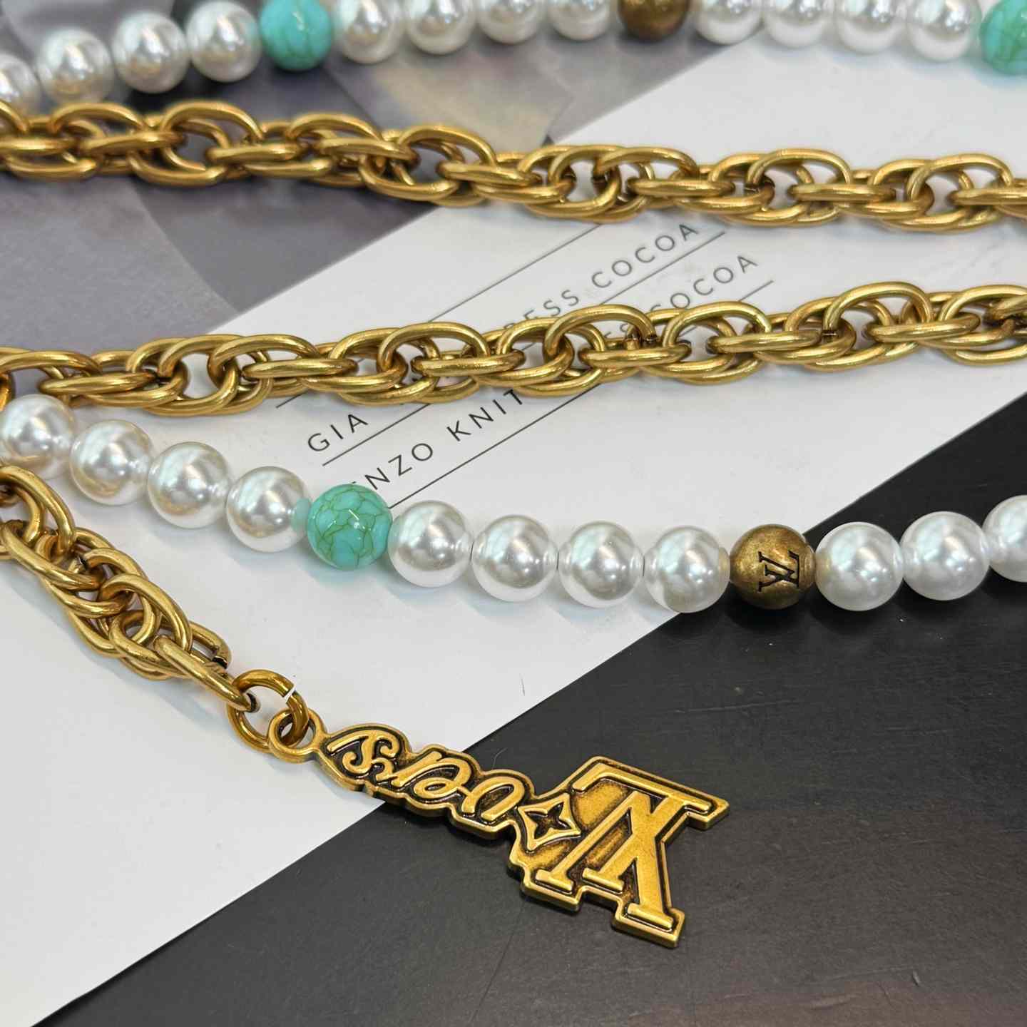 Louis Vuitton Pearls Chain Belt and Bag Charm   M02097 - DopestKickz