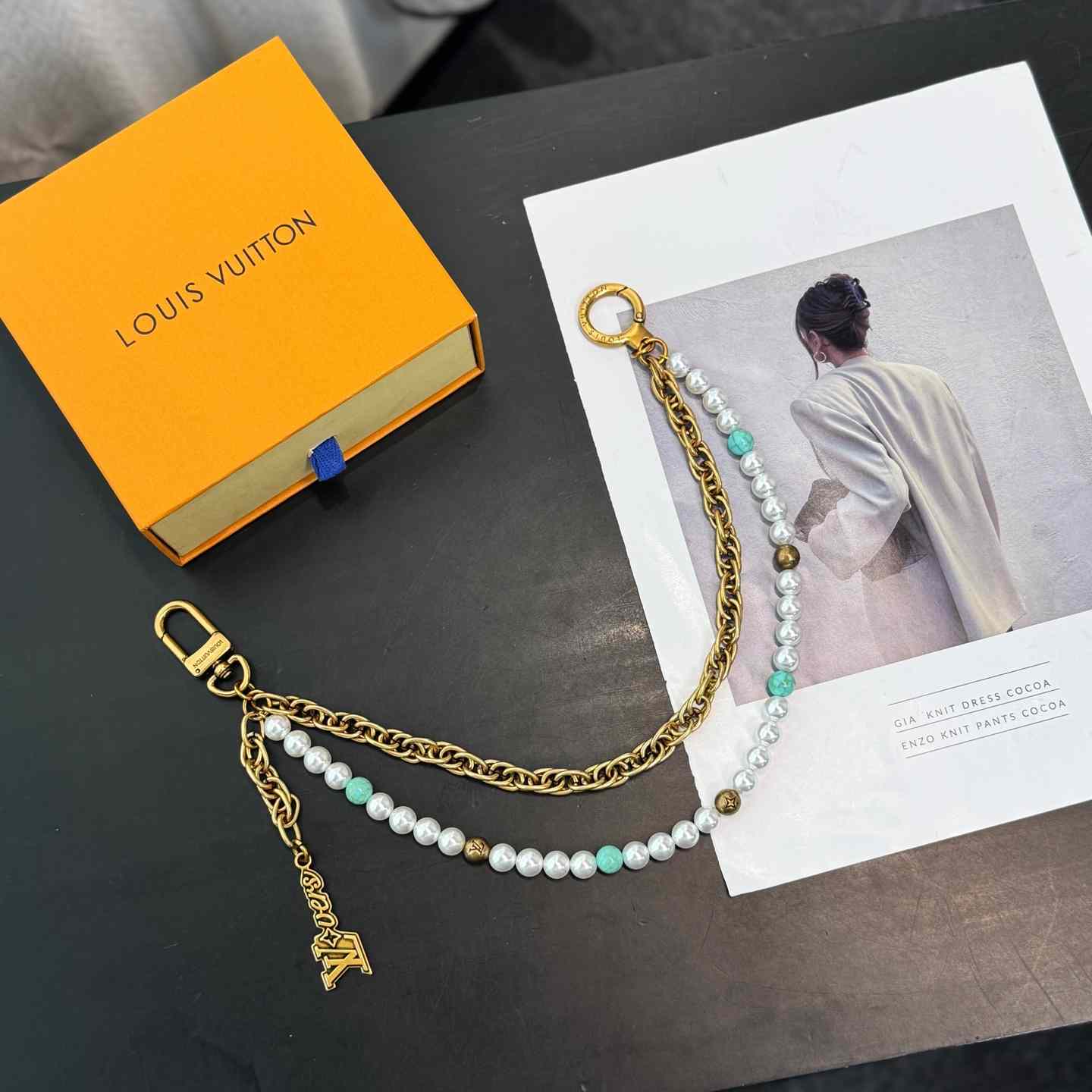 Louis Vuitton Pearls Chain Belt and Bag Charm   M02097 - DopestKickz