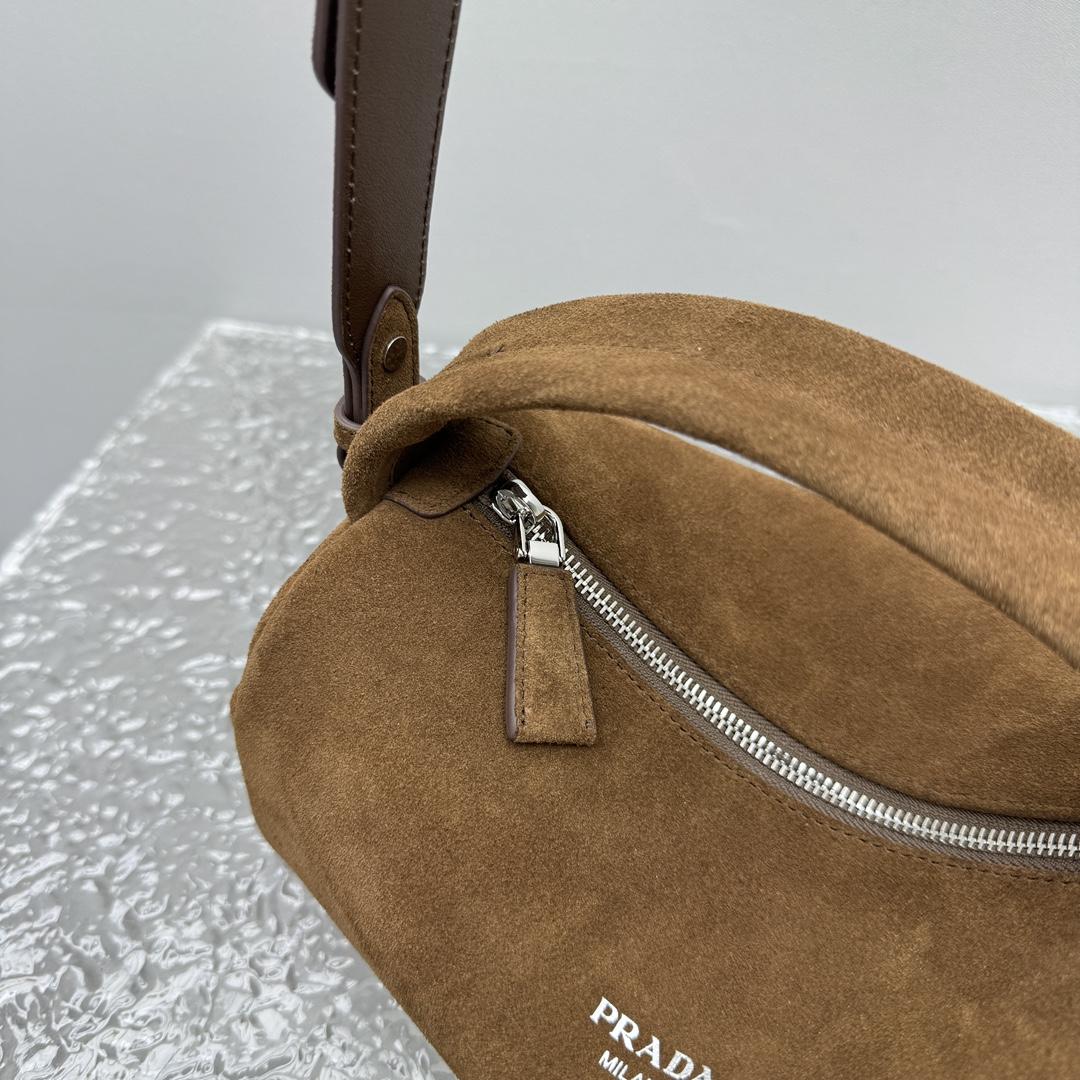 Prada Suede Shoulder Bag - DopestKickz