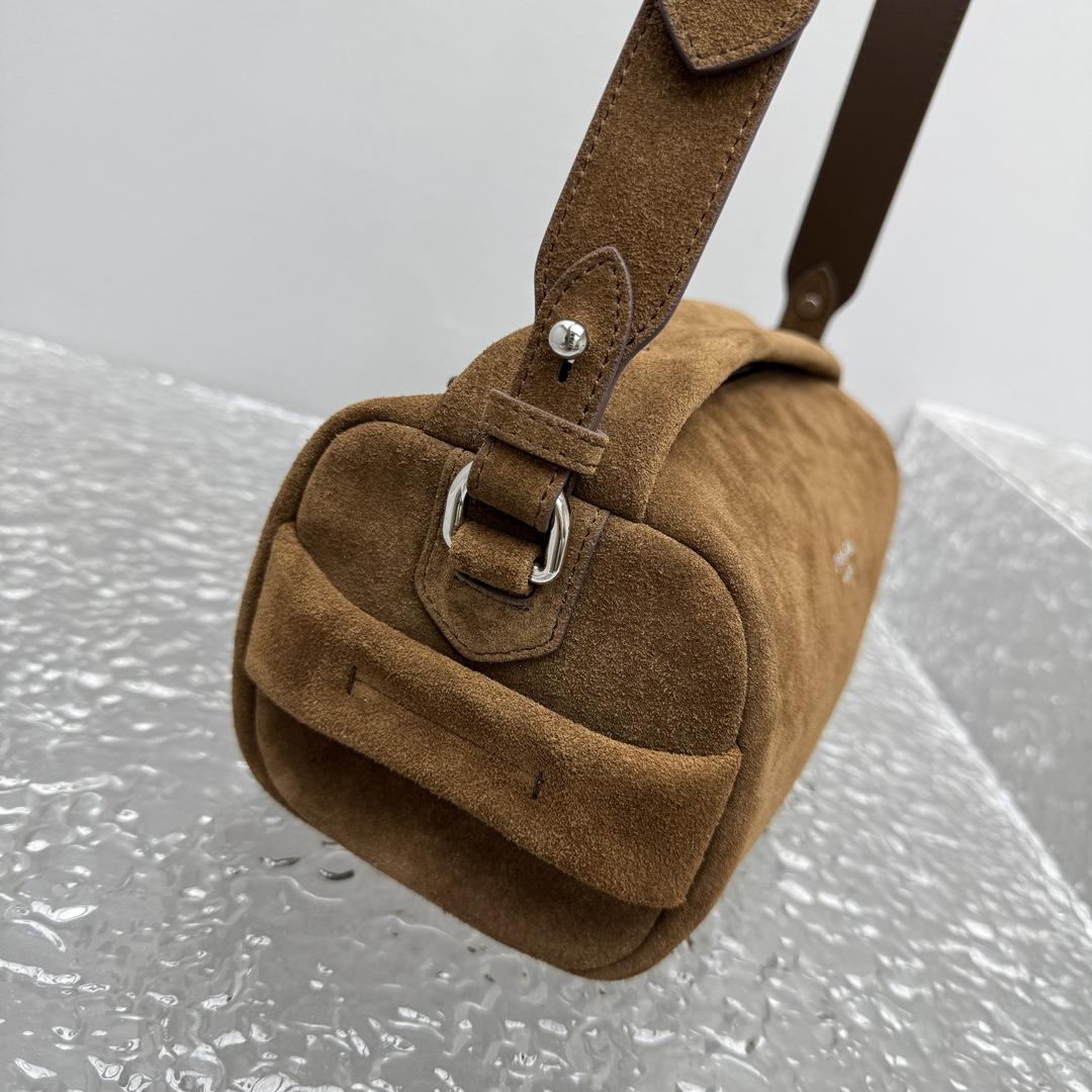 Prada Suede Shoulder Bag - DopestKickz