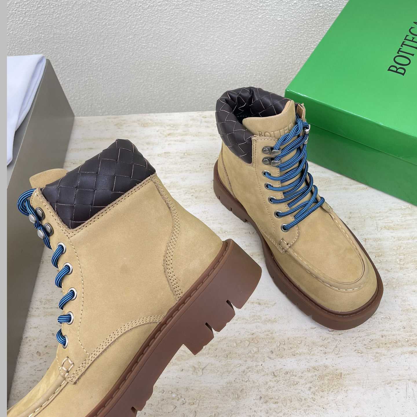 Bottega Veneta Haddock Lace-Up Ankle Boot - DopestKickz