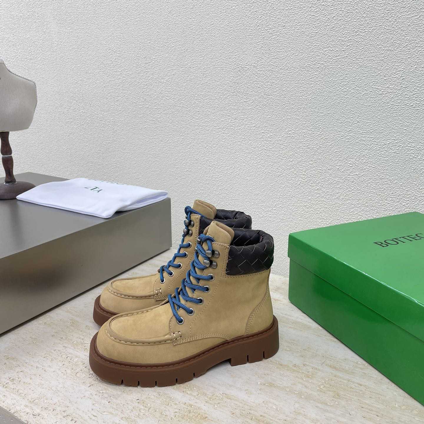 Bottega Veneta Haddock Lace-Up Ankle Boot - DopestKickz