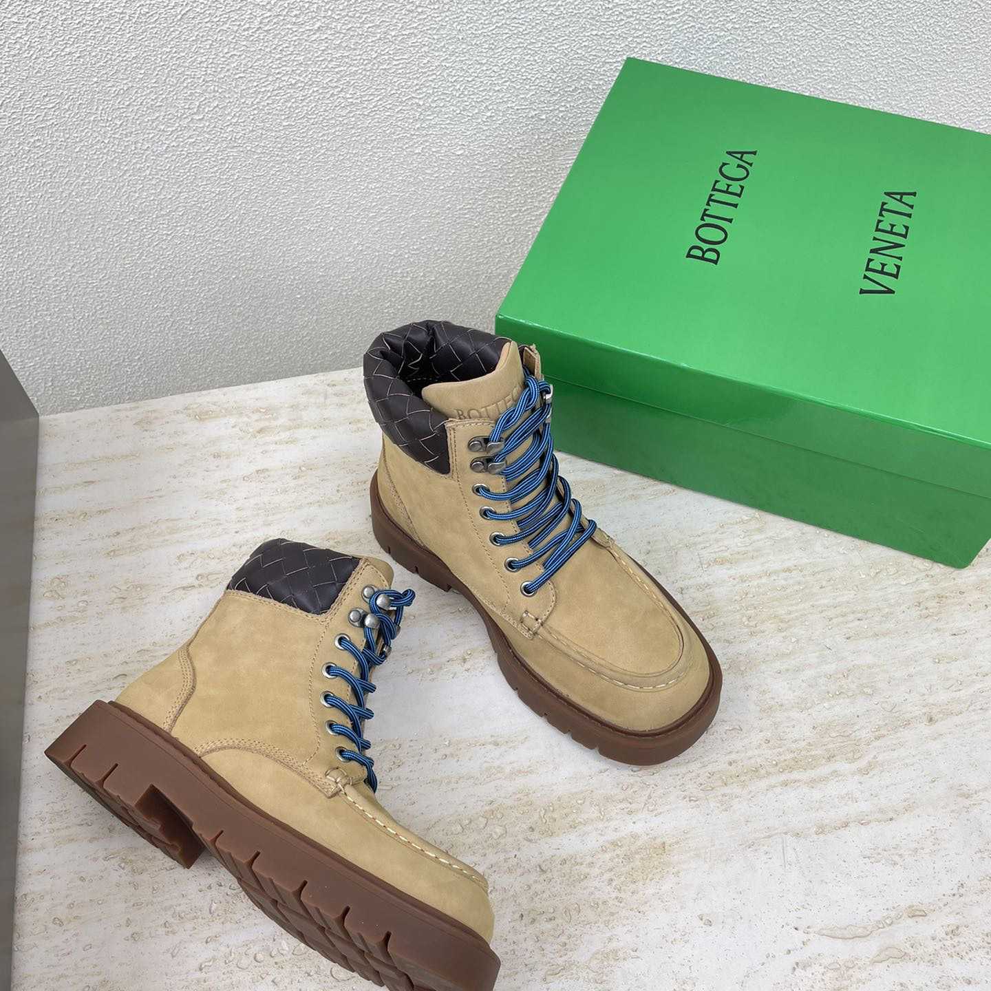 Bottega Veneta Haddock Lace-Up Ankle Boot - DopestKickz