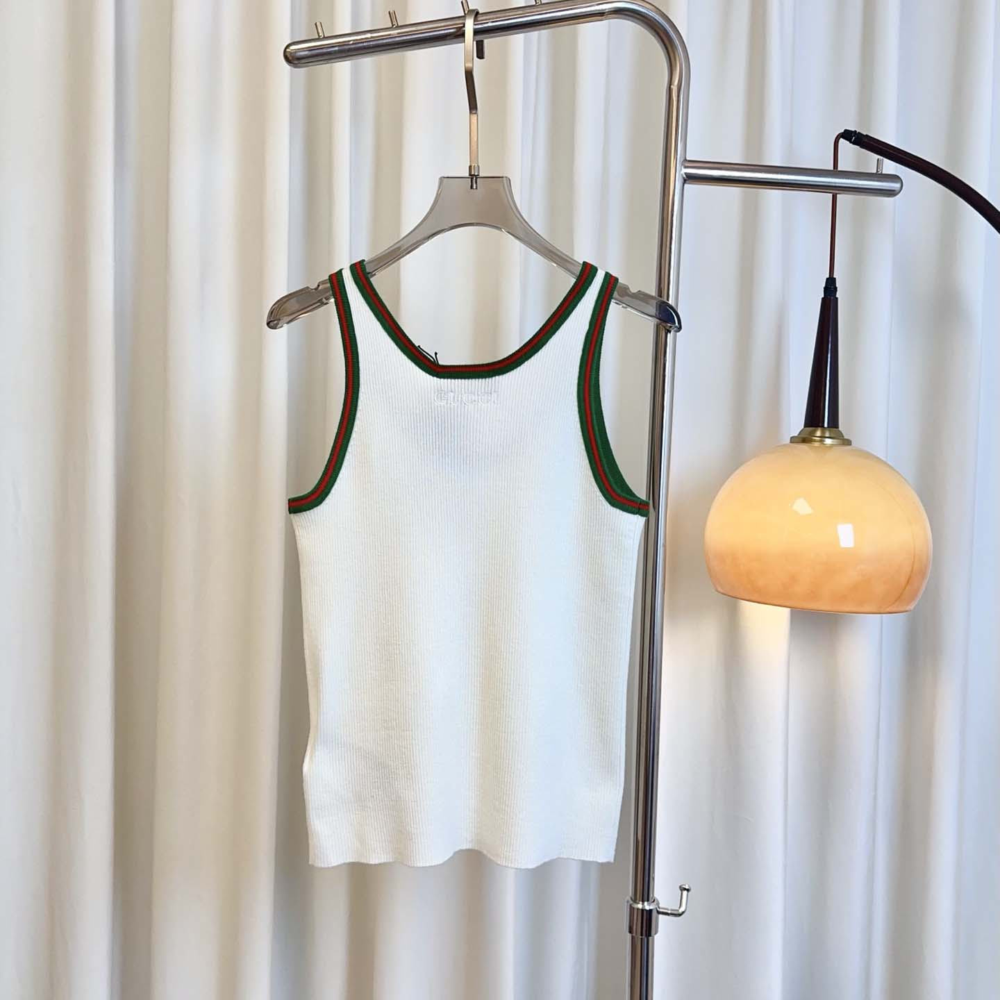 Gucci Cotton Tank Top With Web - DopestKickz