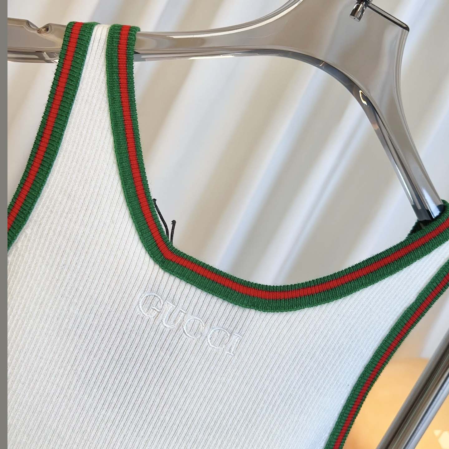 Gucci Cotton Tank Top With Web - DopestKickz