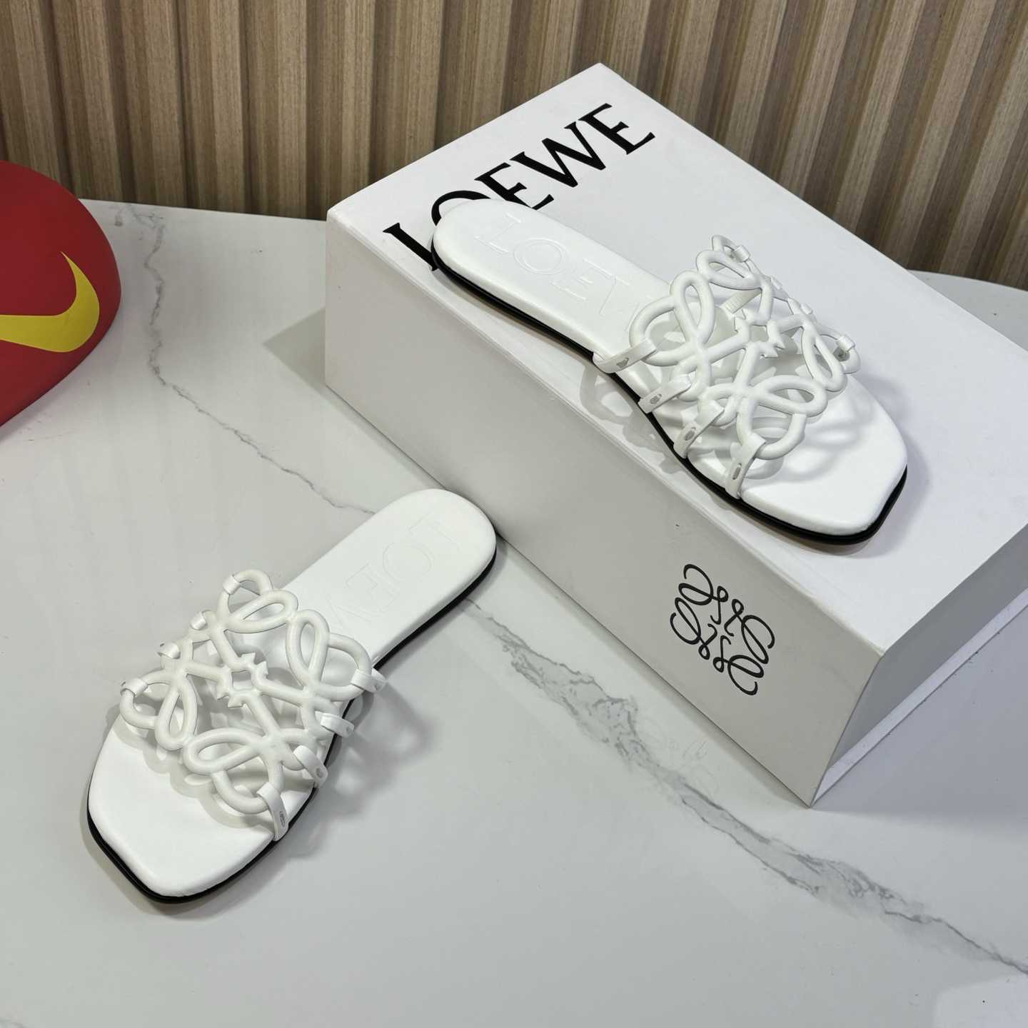Loewe Petal Anagram Slide In Soft Calfskin - DopestKickz