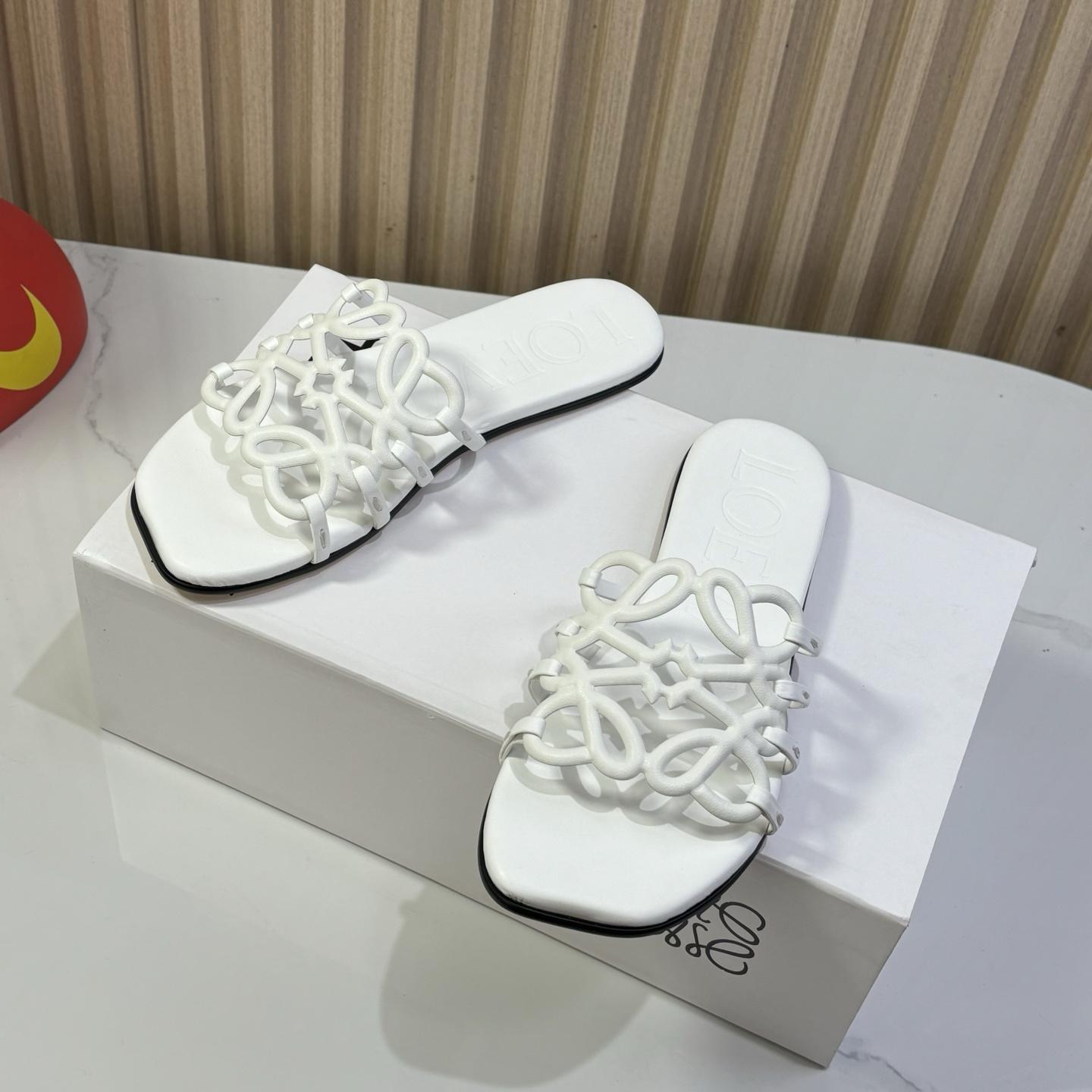 Loewe Petal Anagram Slide In Soft Calfskin - DopestKickz