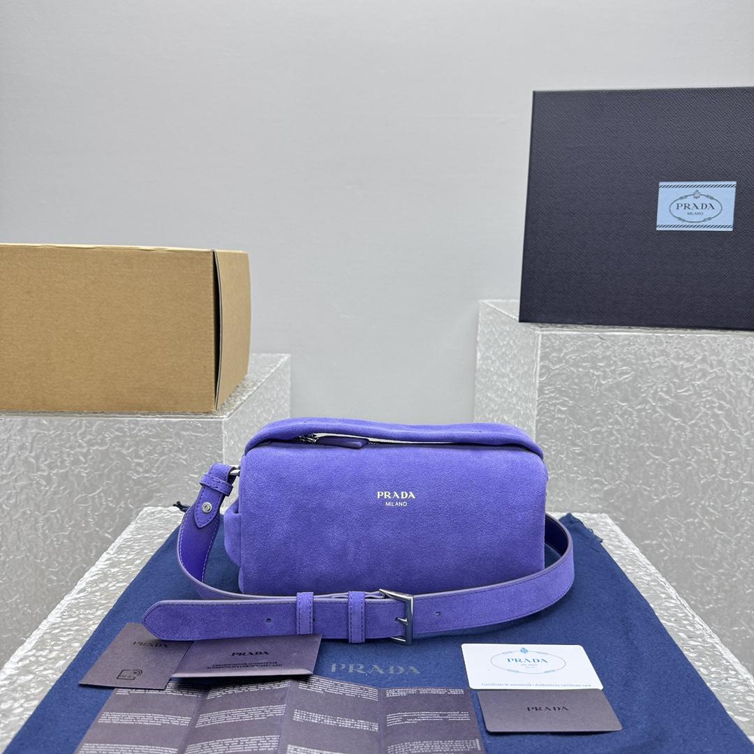 Prada Suede Shoulder Bag - DopestKickz