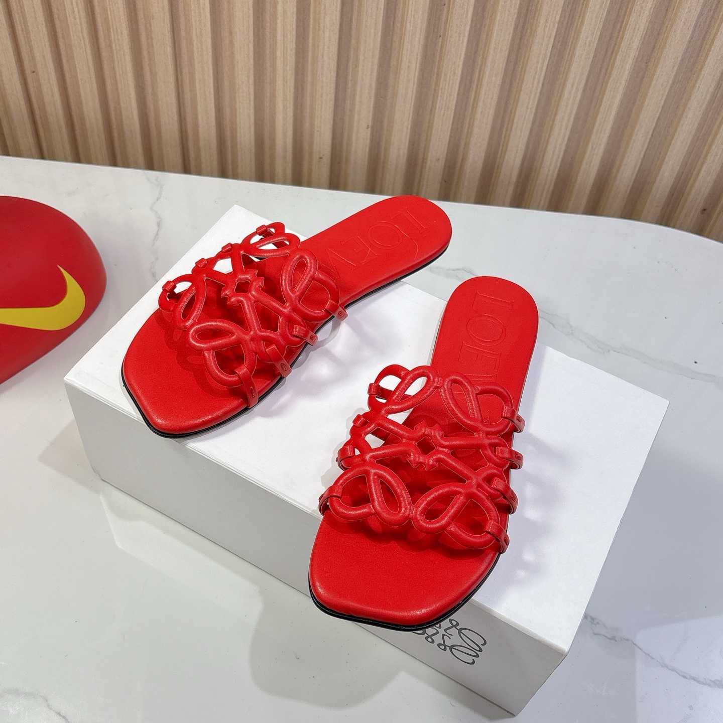 Loewe Petal Anagram Slide In Soft Calfskin - DopestKickz