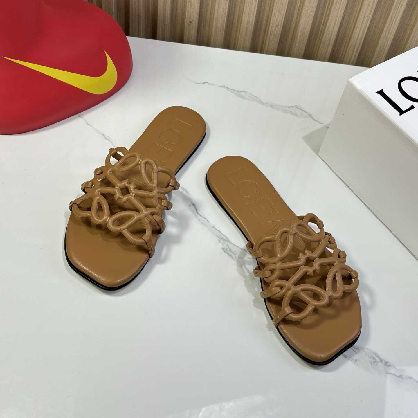 Loewe Petal Anagram Slide In Soft Calfskin - DopestKickz