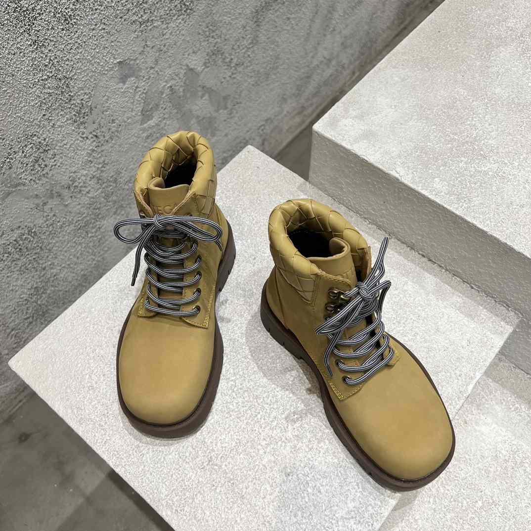 Bottega Veneta Haddock Lace-Up Ankle Boot - DopestKickz