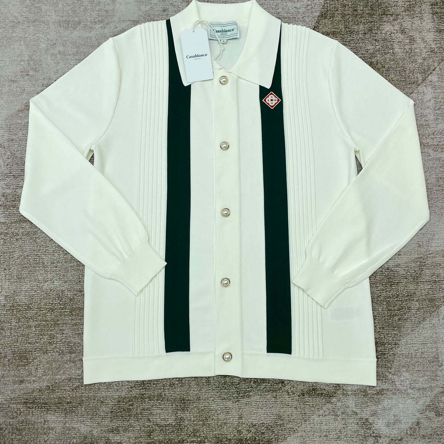 Casablanca White Embroidered Cardigan  D0055 - DopestKickz