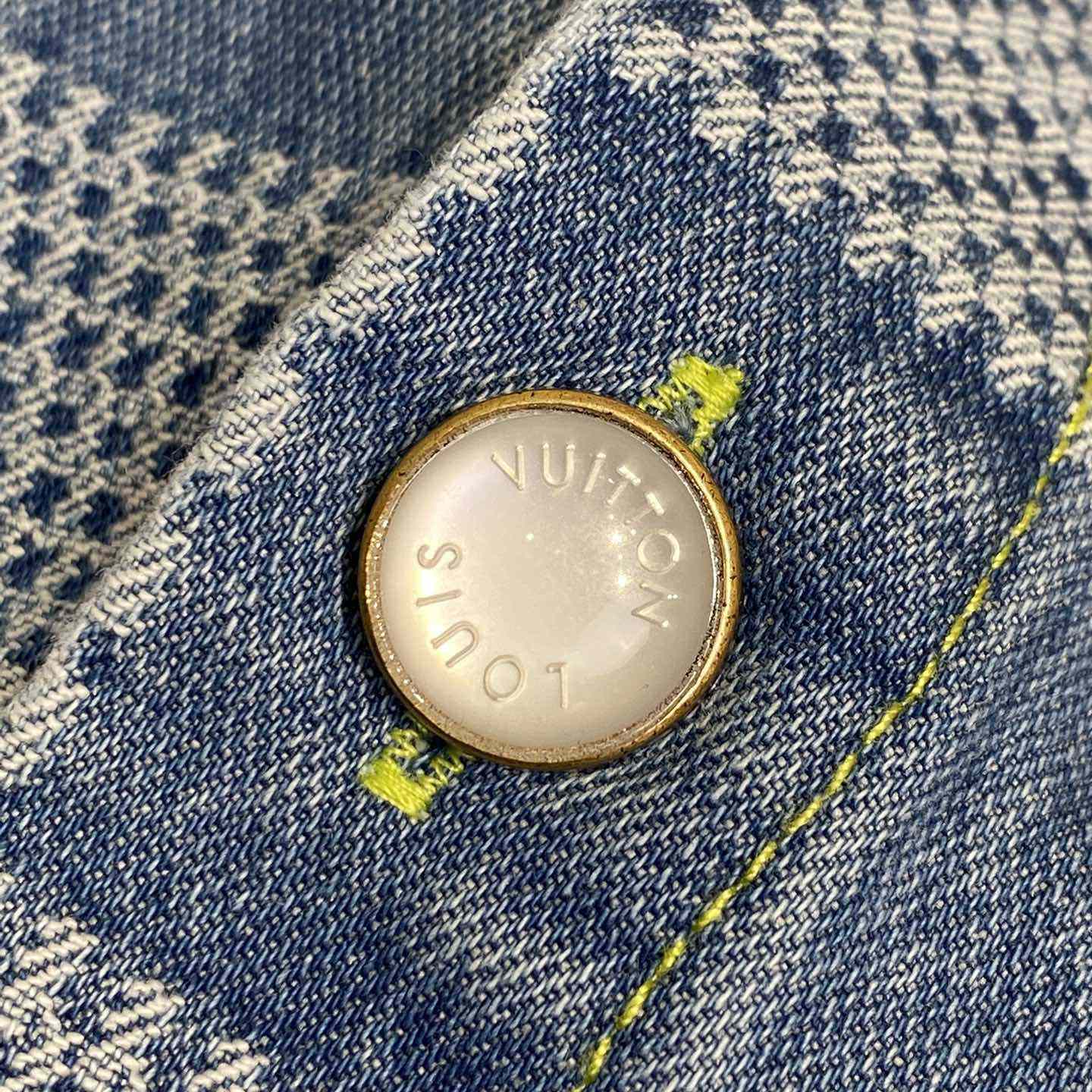 Louis Vuitton Damier Short-Sleeved Chambray Shirt   - DopestKickz